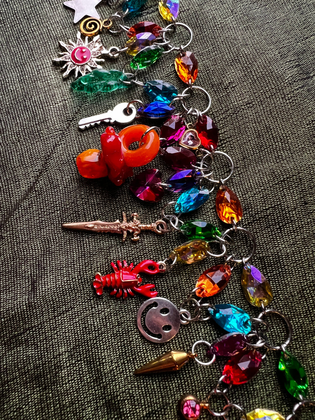 Mushroom Kingdom - Glass Crystal Chandelier Choker
