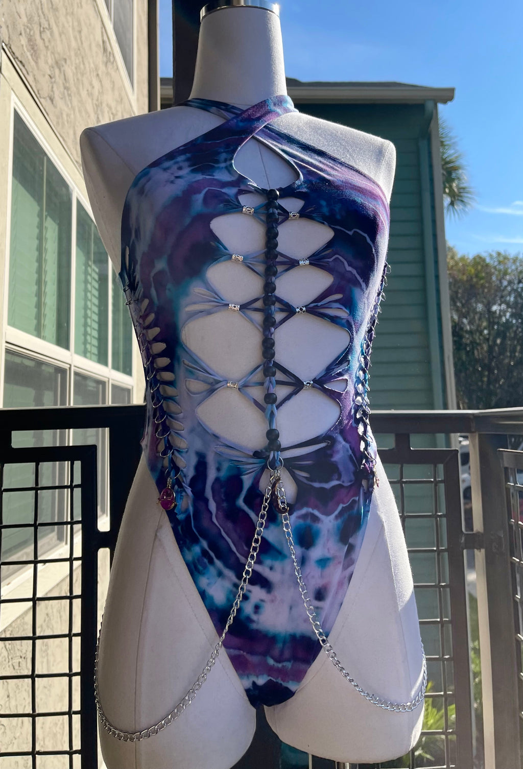 Lavender Moon Siren Tie Dye Bodysuit (ᴍᴀᴅᴇ ᴛᴏ ᴏʀᴅᴇʀ)