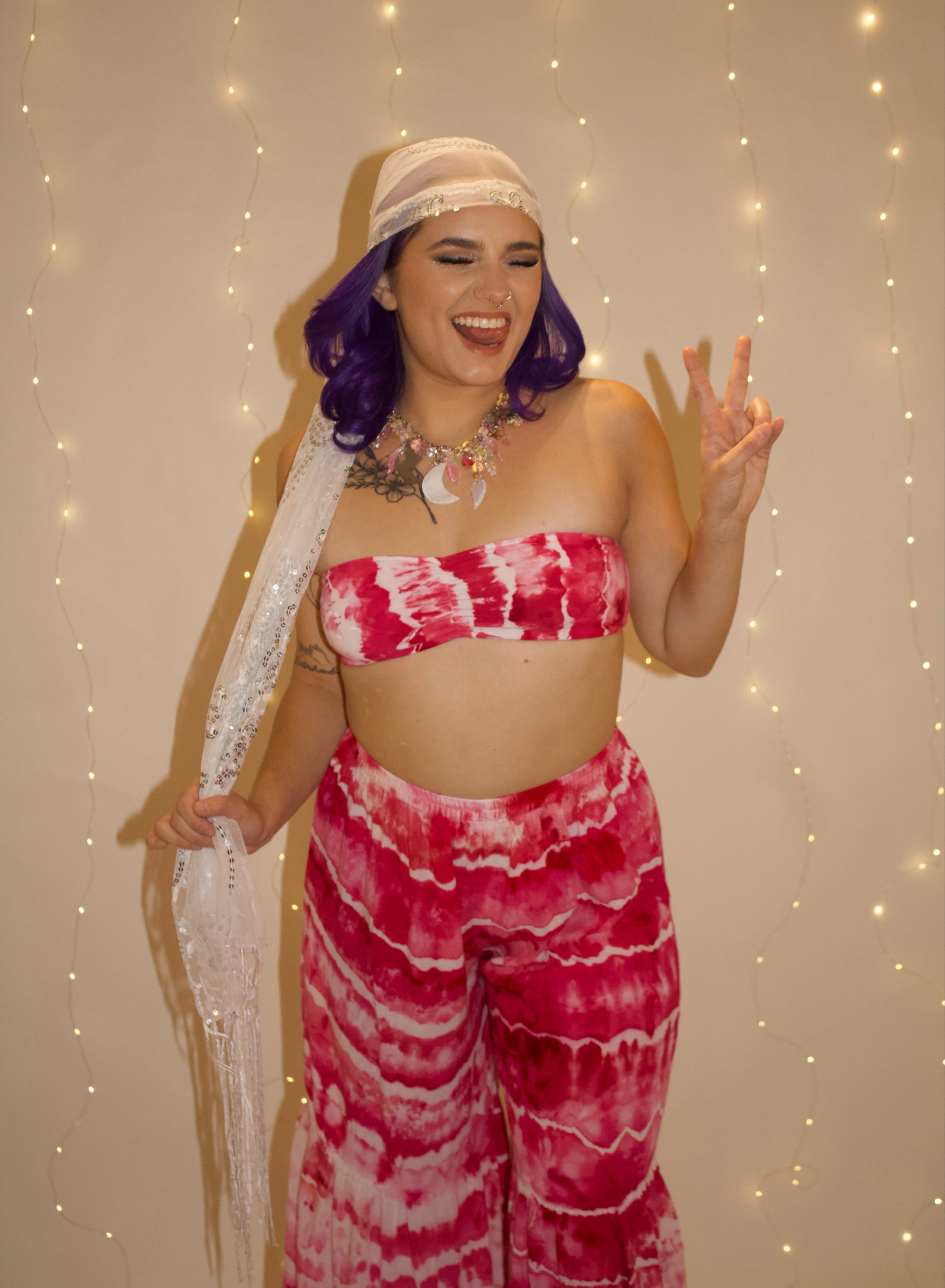 Coral Nymph Palazzo Top (ᴍᴀᴅᴇ ᴛᴏ ᴏʀᴅᴇʀ)