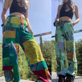 MTO Send-Your-Own Upcycled Patchwork Pants -- Your choice of colors and patterns to pair with a loved piece of clothing