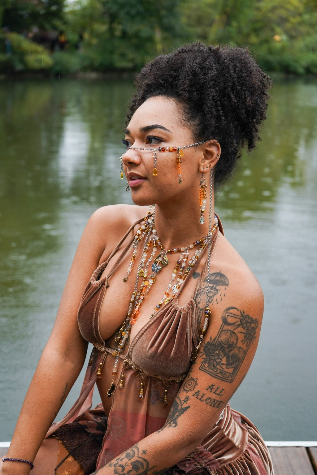 Custom Tatum Set - Drip Chain + Earrings + Face Chain