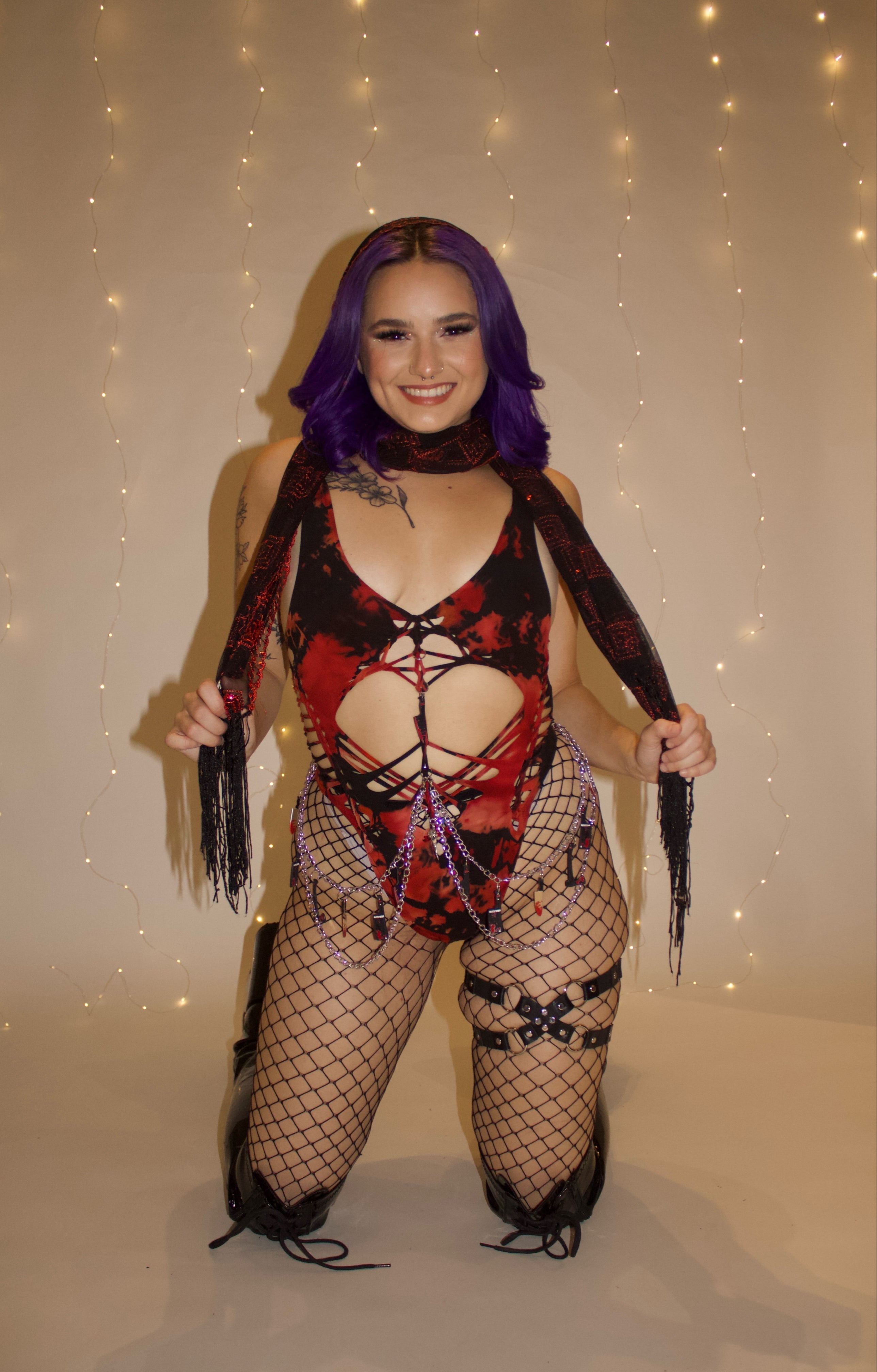 Man Eater Tie Dye Bodysuit (ᴍᴀᴅᴇ ᴛᴏ ᴏʀᴅᴇʀ)