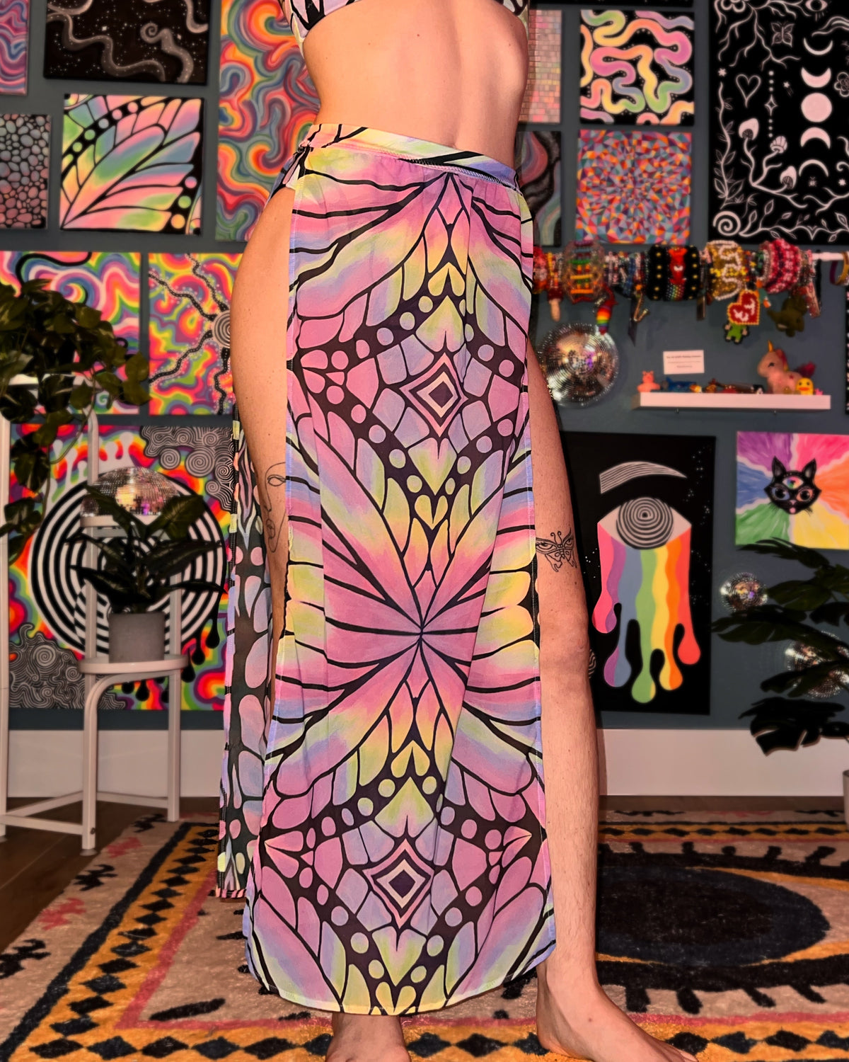 (READY TO SHIP) "Butterfly" Panel Skirt- Size: Small