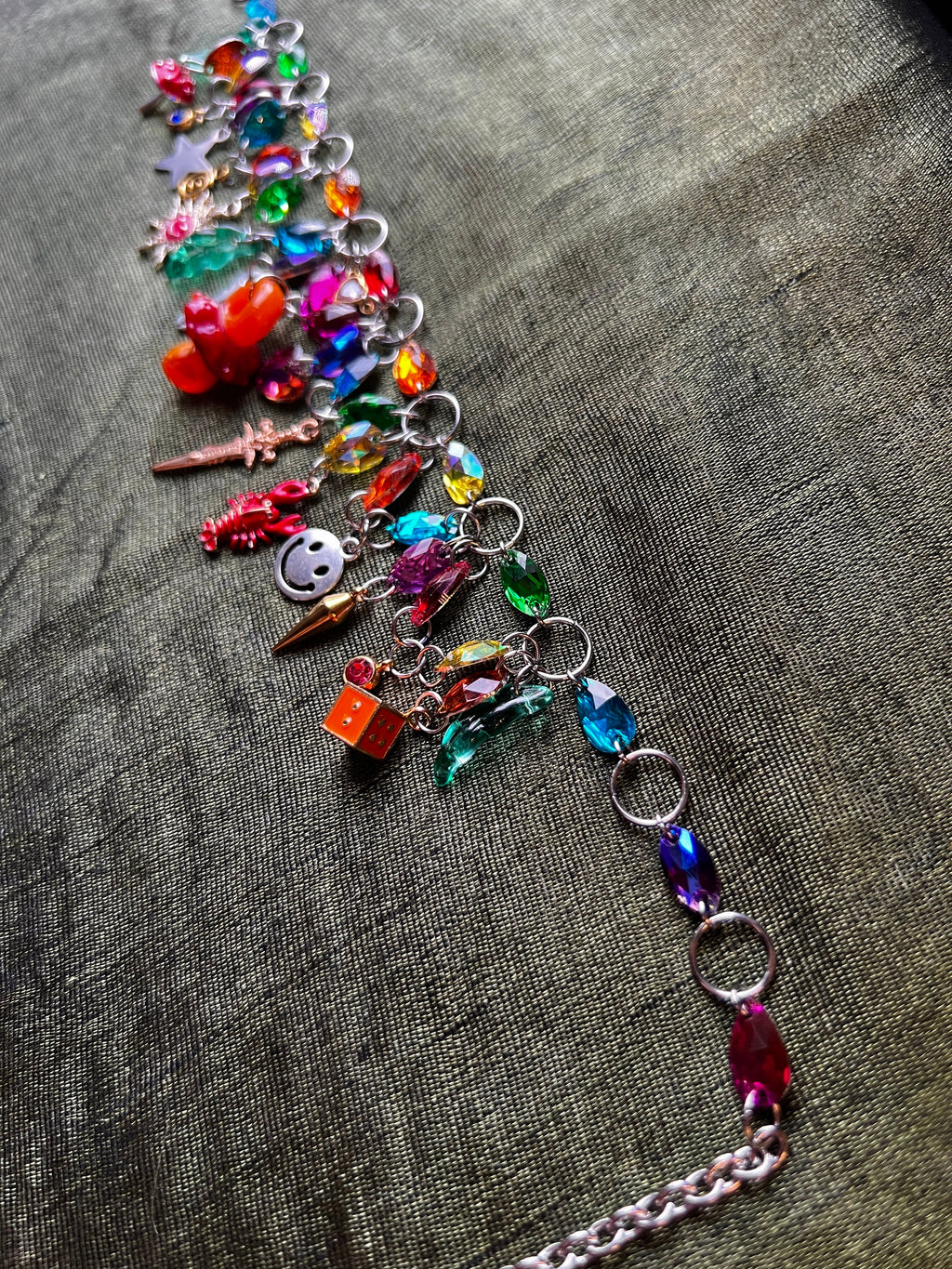 Mushroom Kingdom - Glass Crystal Chandelier Choker