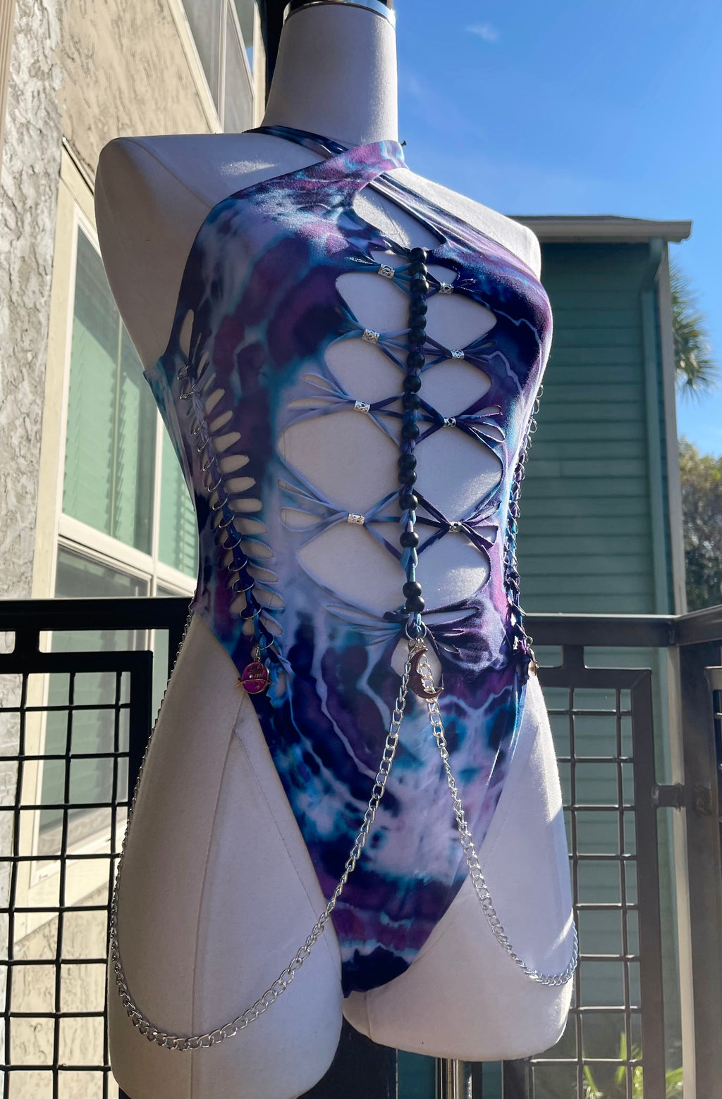 Lavender Moon Siren Tie Dye Bodysuit (ᴍᴀᴅᴇ ᴛᴏ ᴏʀᴅᴇʀ)