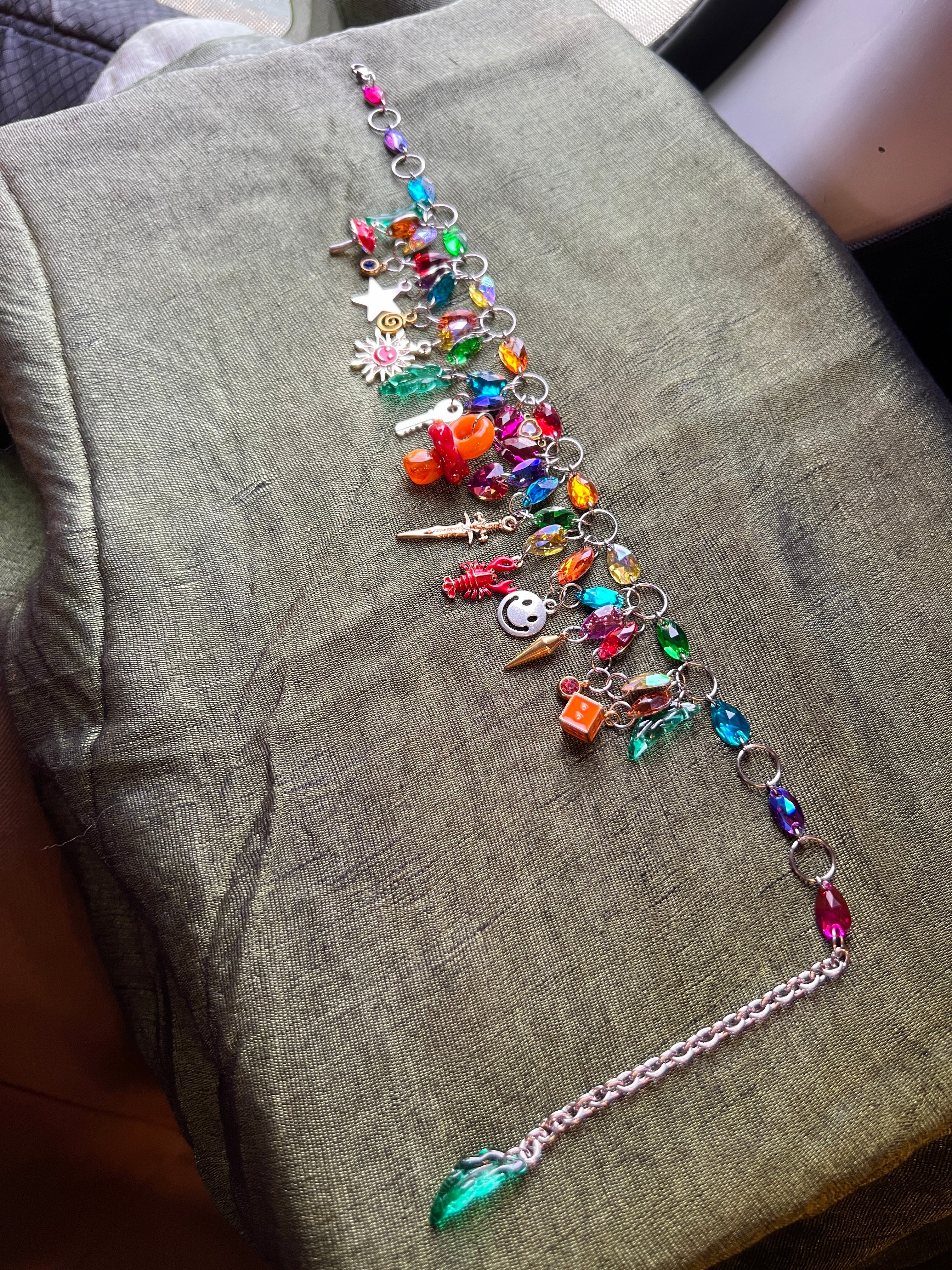 Mushroom Kingdom - Glass Crystal Chandelier Choker
