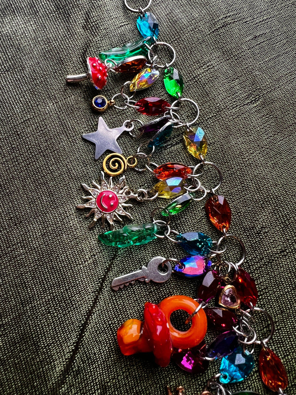 Mushroom Kingdom - Glass Crystal Chandelier Choker