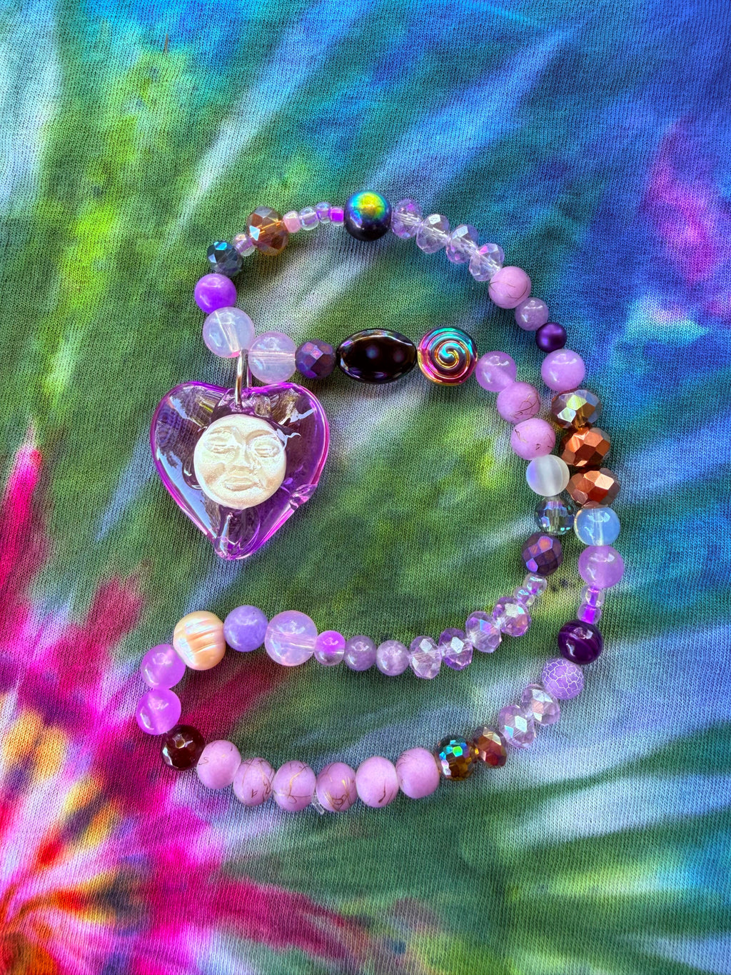 Mystic Vision - Moon Heart Stretch Necklace