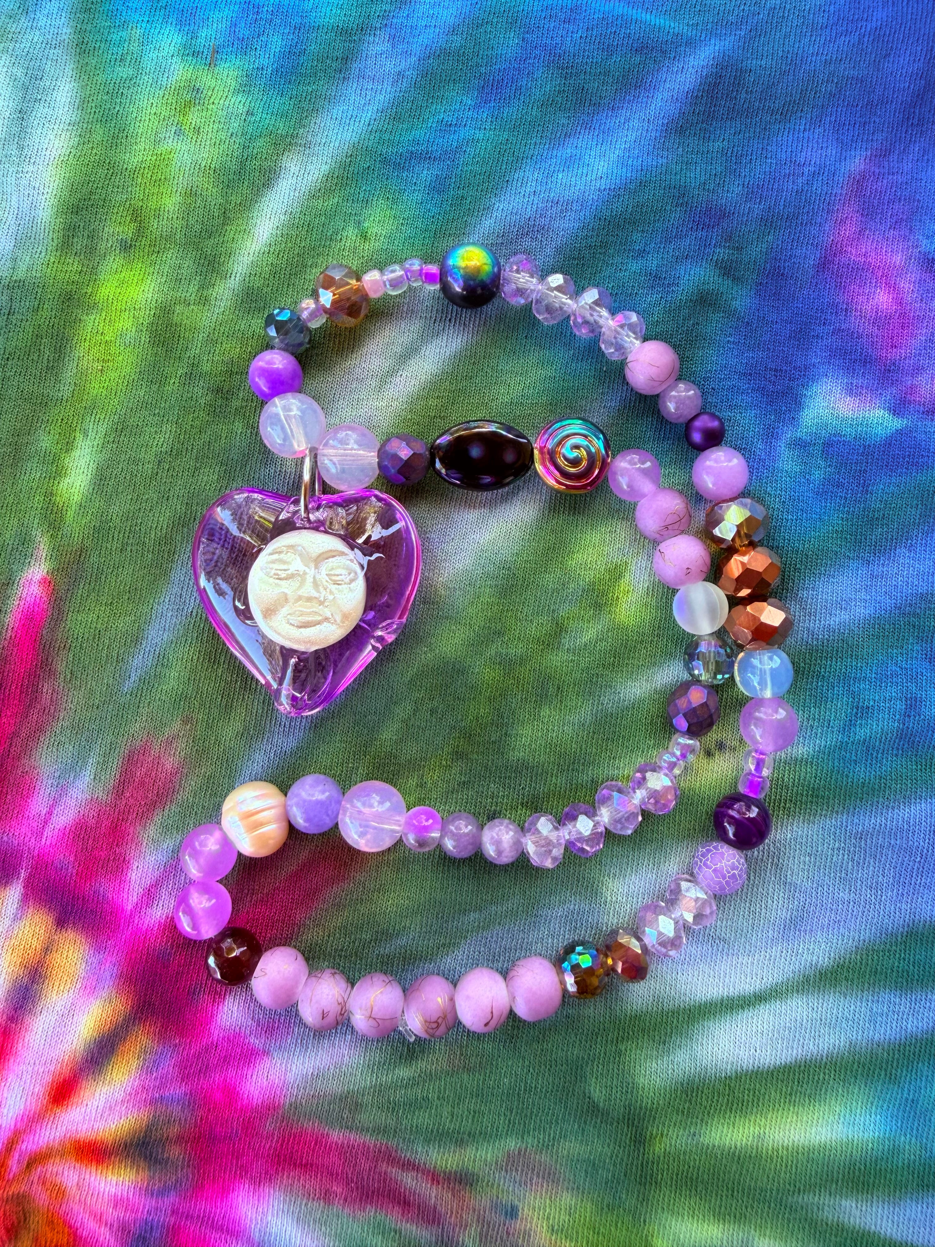 Mystic Vision - Moon Heart Stretch Necklace