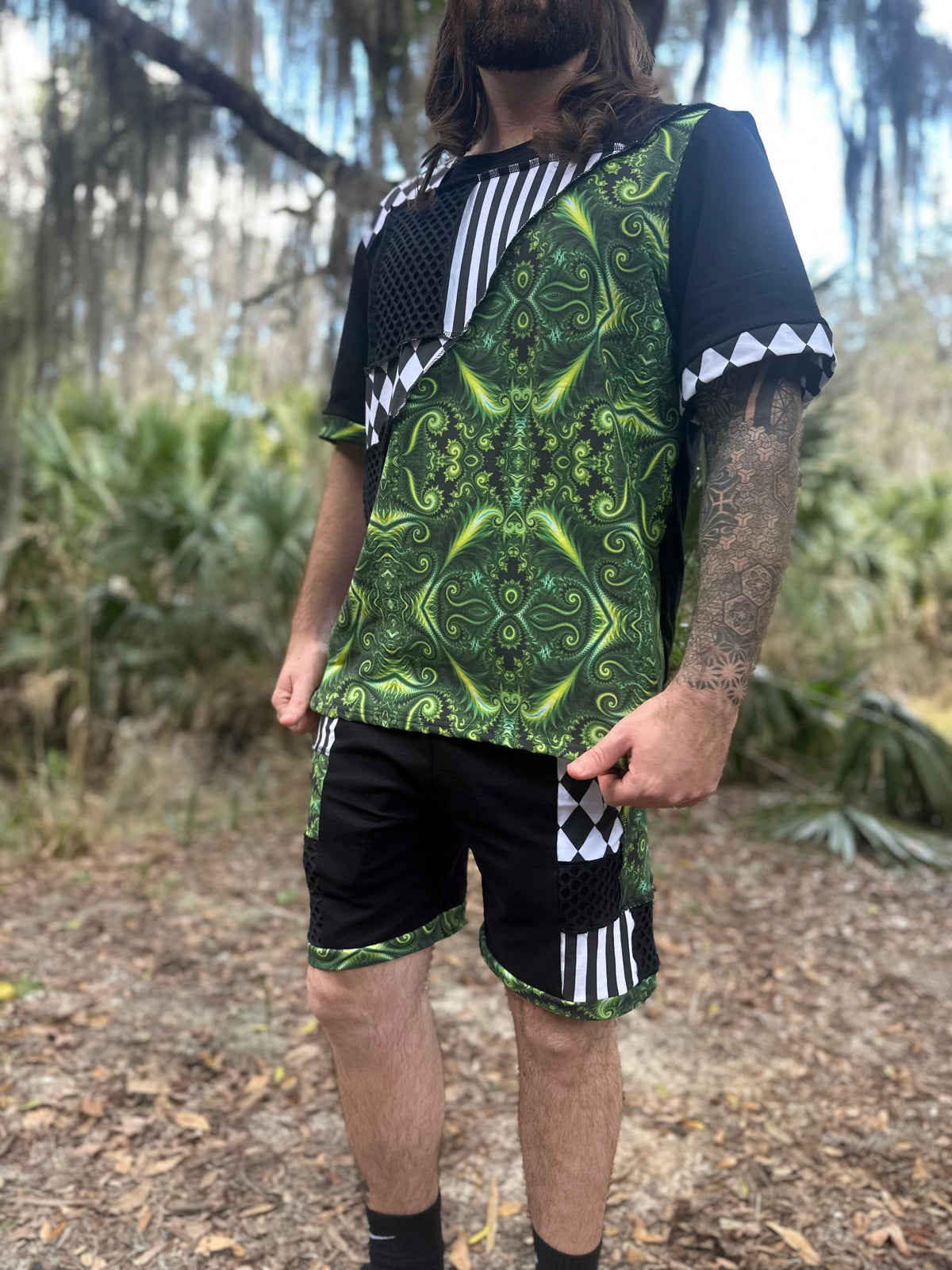MTO Split Patchwork Tee