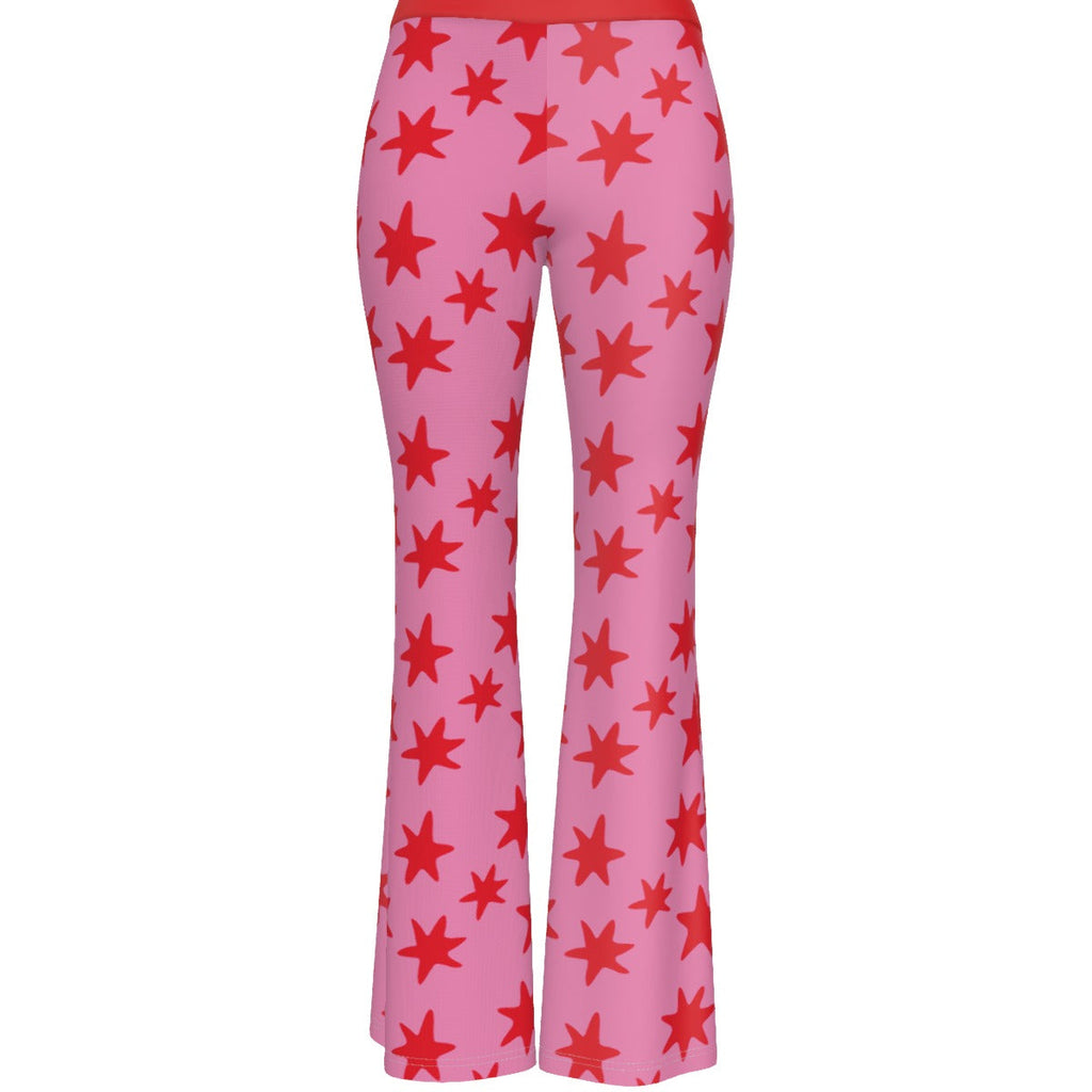 Cosmic Lady  Women's High Elastic Flare Pants