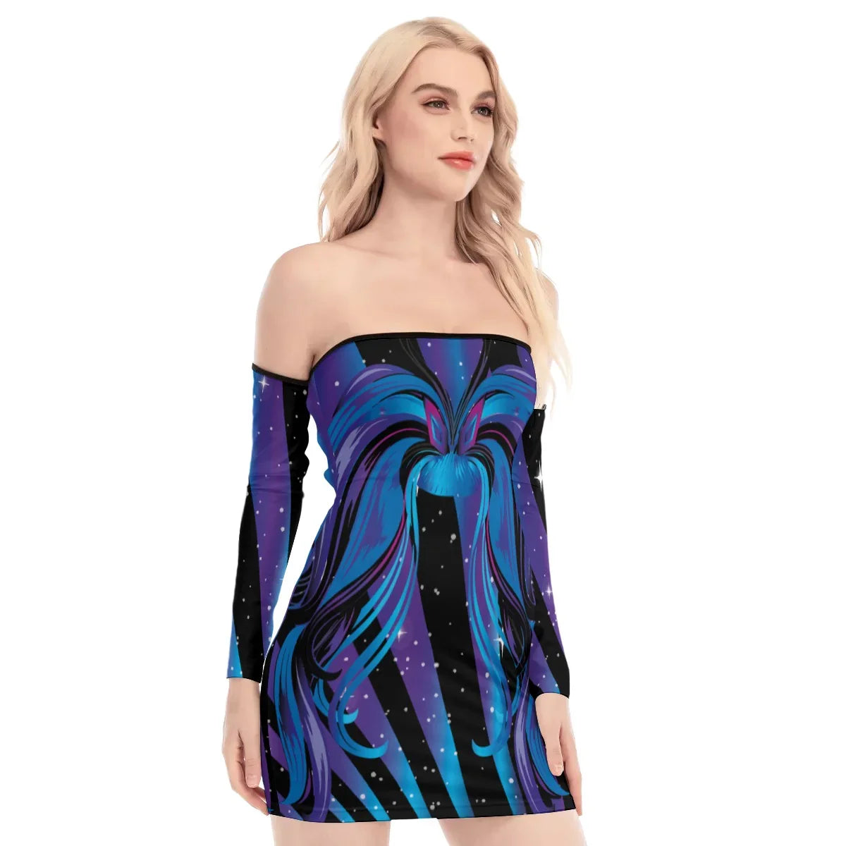 Gen Z  Women's Off-shoulder Back Lace-up Dress
