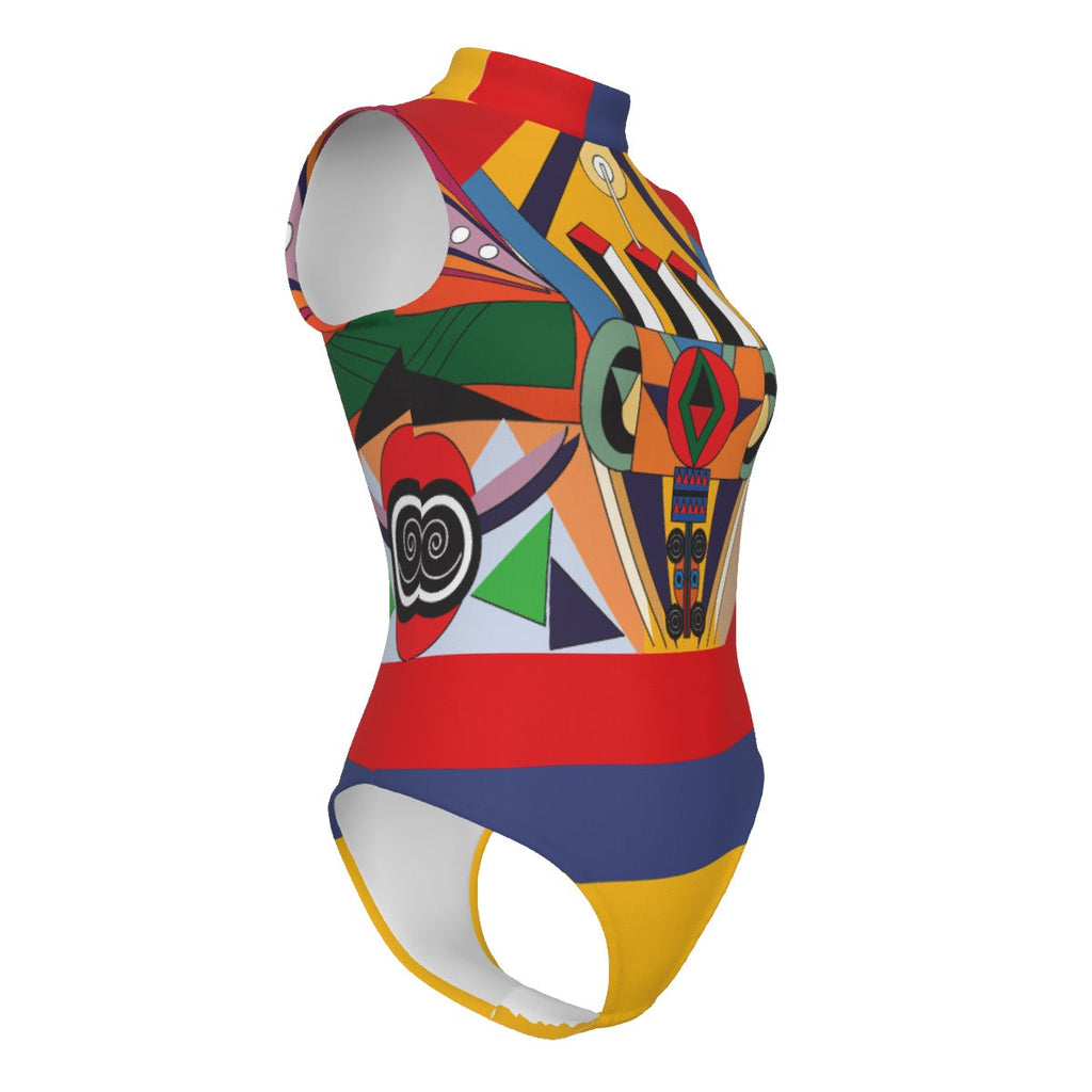 Circus Sleeveless Bodysuit with Gloves