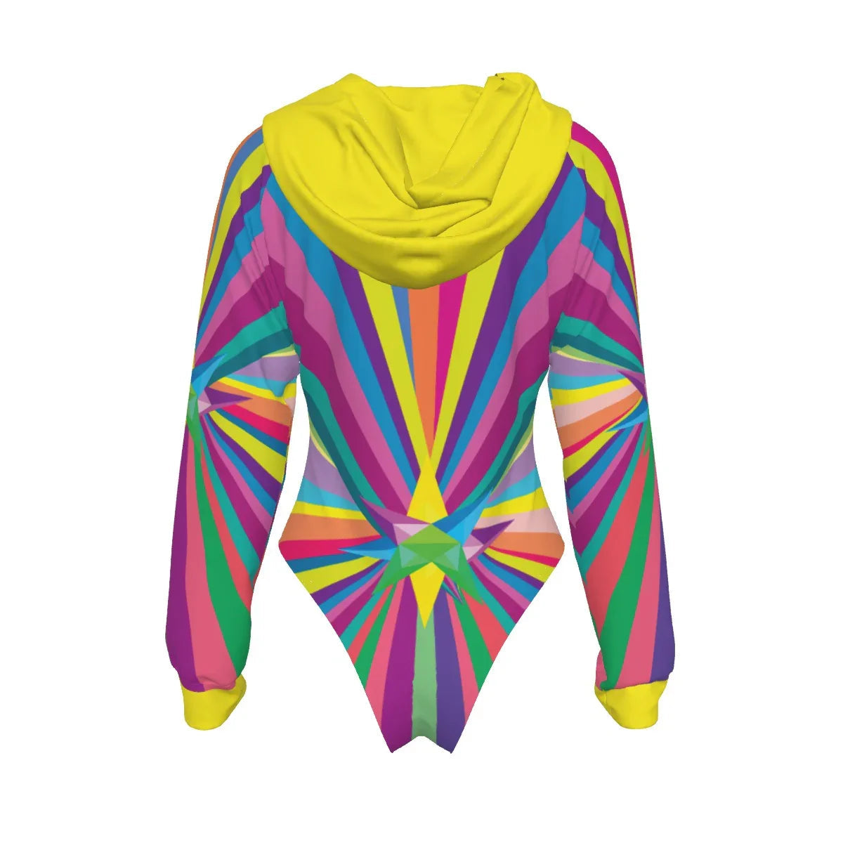Multi Star Women's Raglan Sleeve Hooded Bodysuit