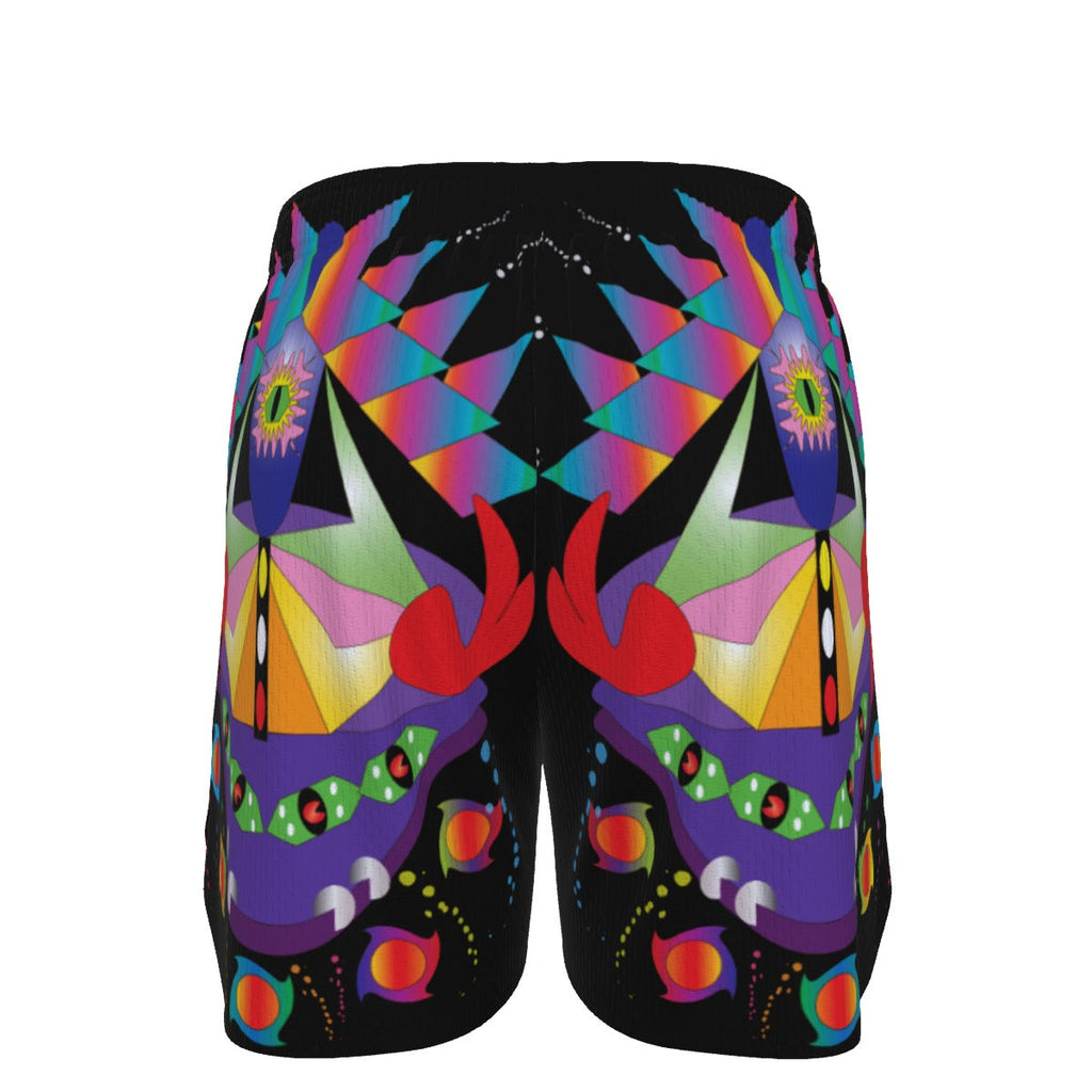 Techno Beats Men's Side Split Running Sport Shorts