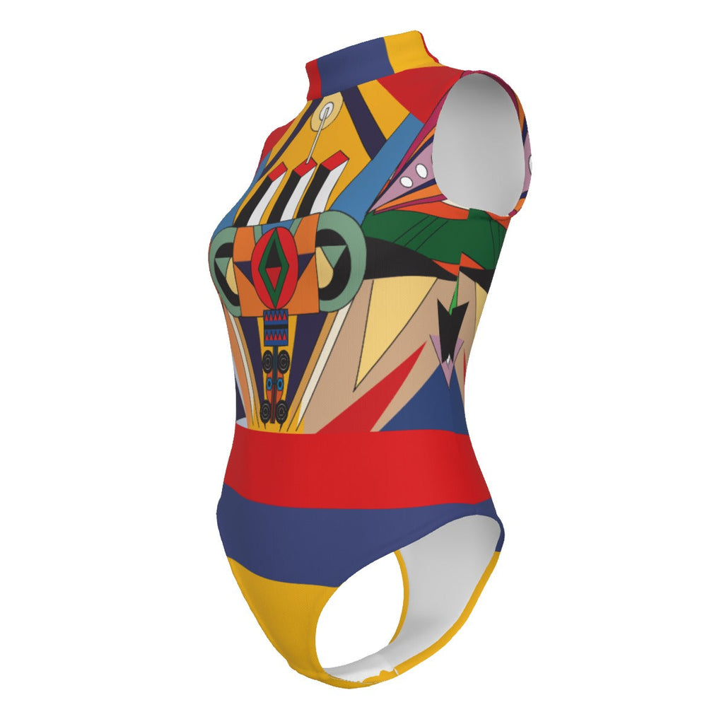 Circus Sleeveless Bodysuit with Gloves