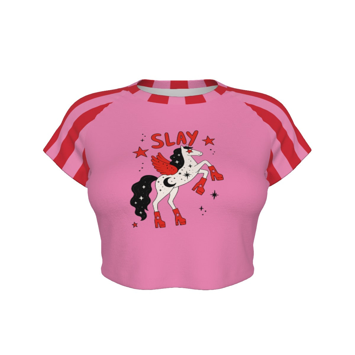 Cosmic Lady Slay Women's Raglan Cropped T-shirt