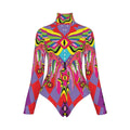 Rave Angel Women's Turtleneck Long Sleeve Bodysuit