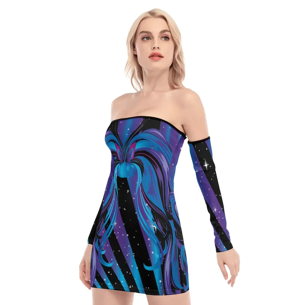 Gen Z  Women's Off-shoulder Back Lace-up Dress