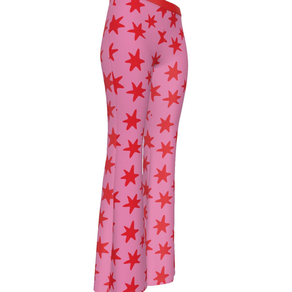 Cosmic Lady  Women's High Elastic Flare Pants