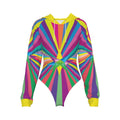 Multi Star Women's Raglan Sleeve Hooded Bodysuit
