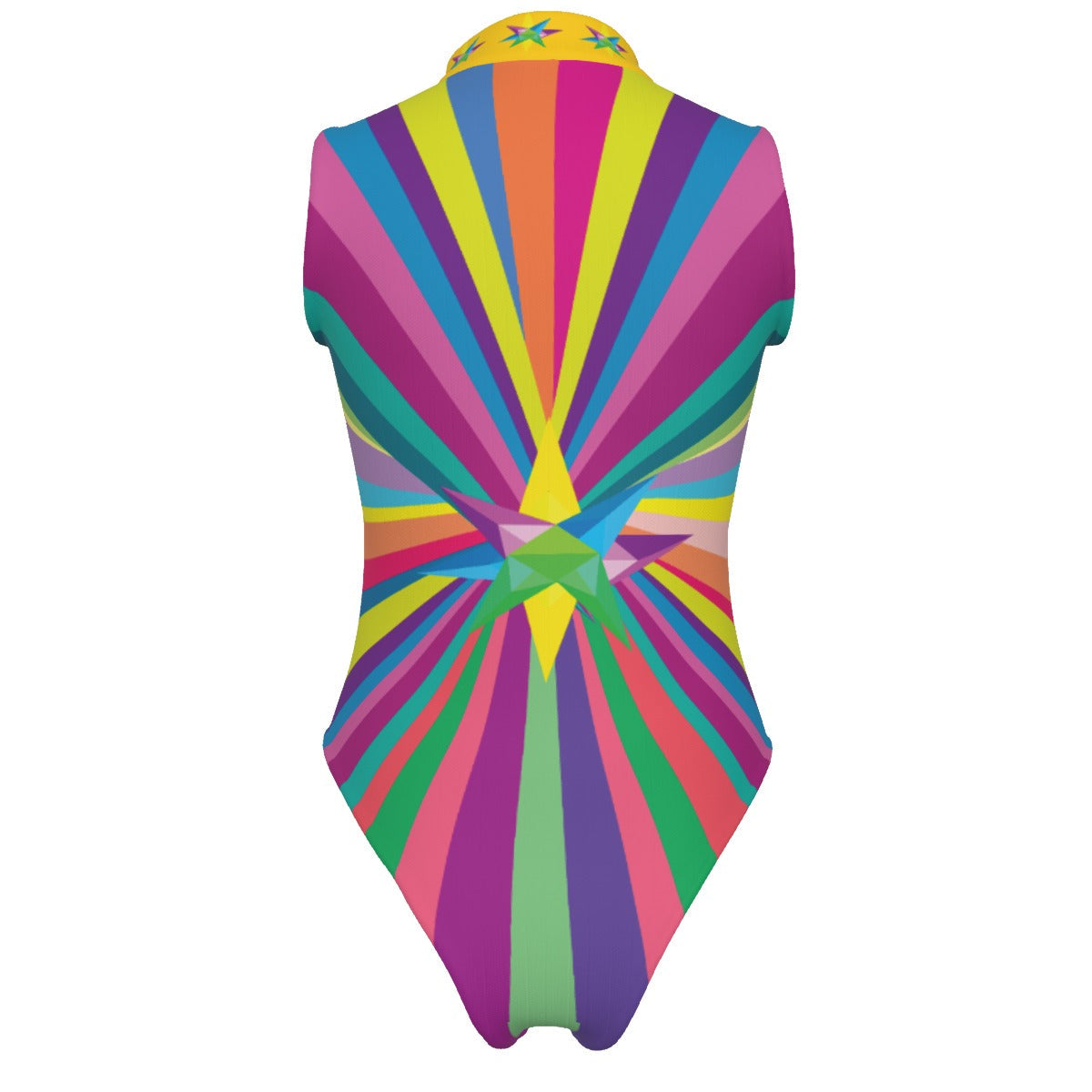 Multi Star Women's Sleeveless Bodysuit with Gloves