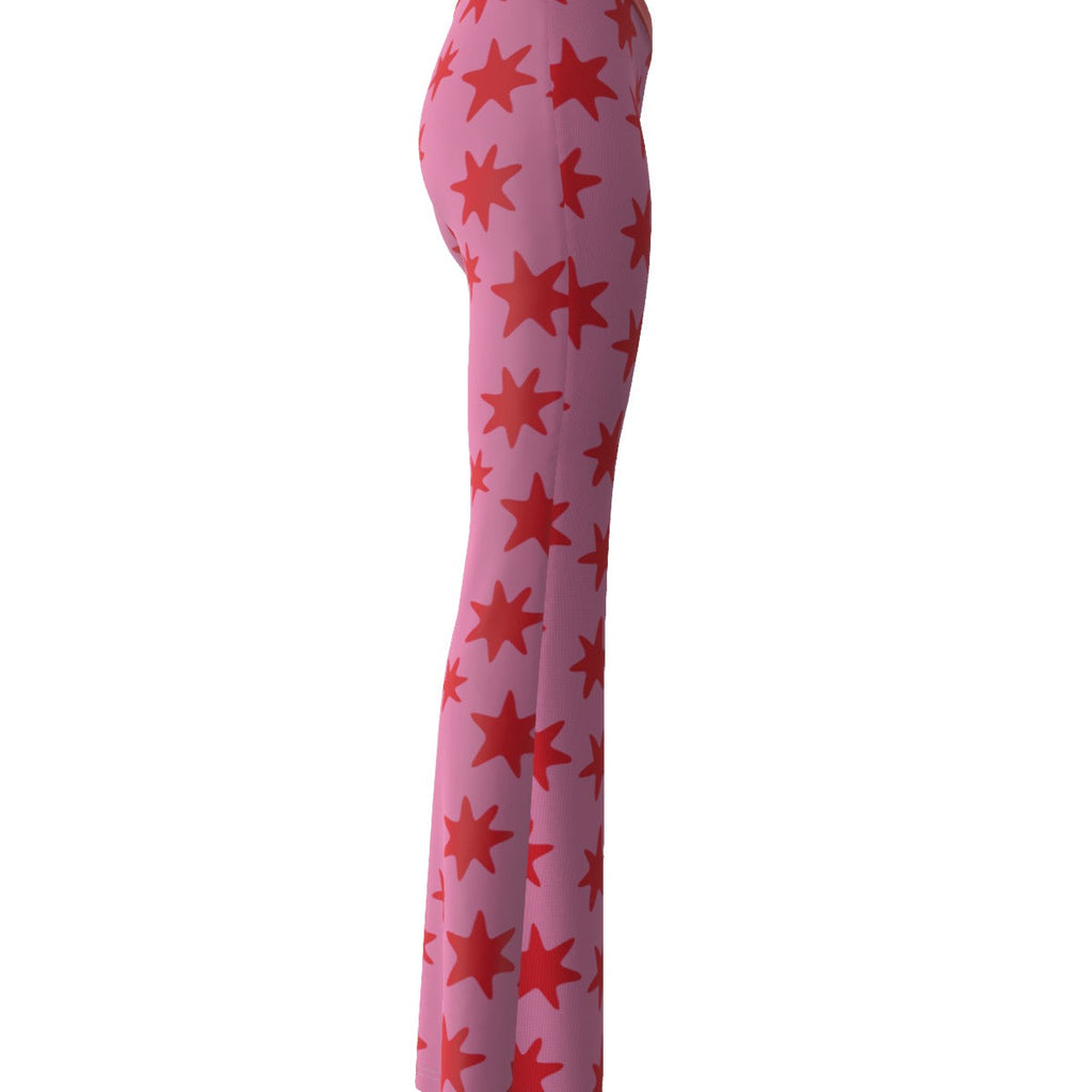 Cosmic Lady  Women's High Elastic Flare Pants