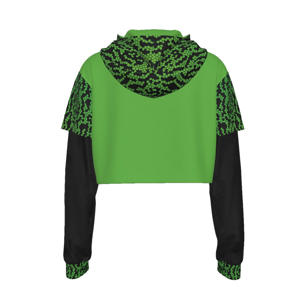 Moxie Mesh Sleeve Cropped Hoodie