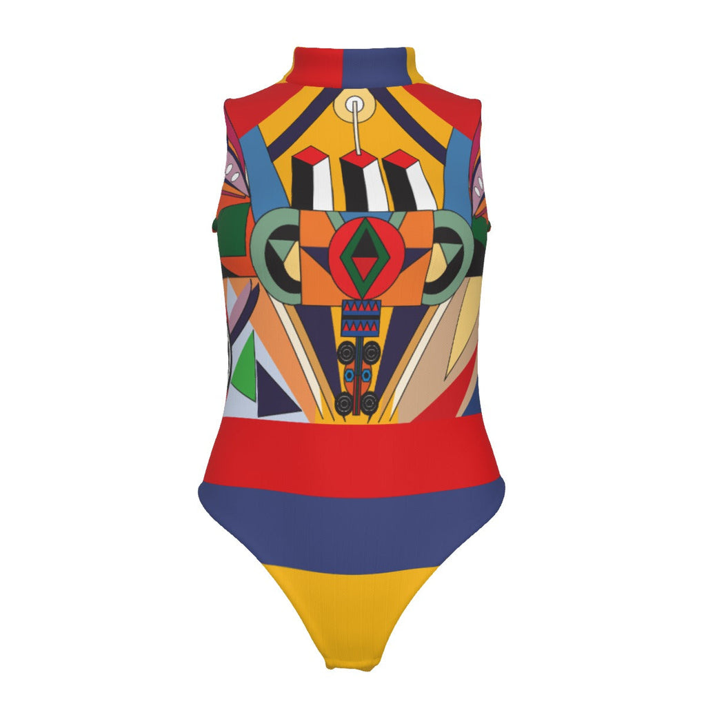 Circus Sleeveless Bodysuit with Gloves