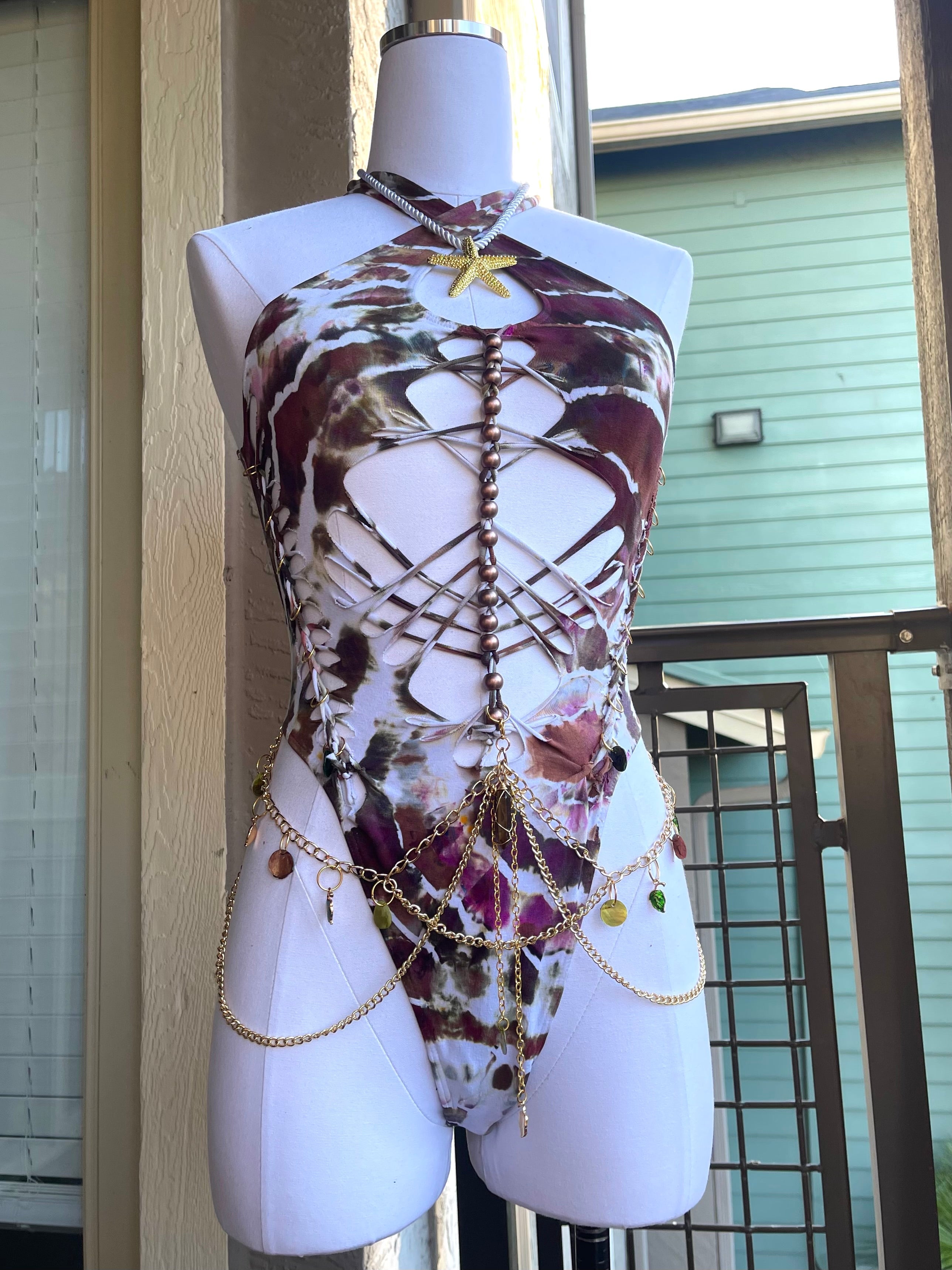 Shiitake Mushroom Geode Bodysuit (ᴍᴀᴅᴇ ᴛᴏ ᴏʀᴅᴇʀ)