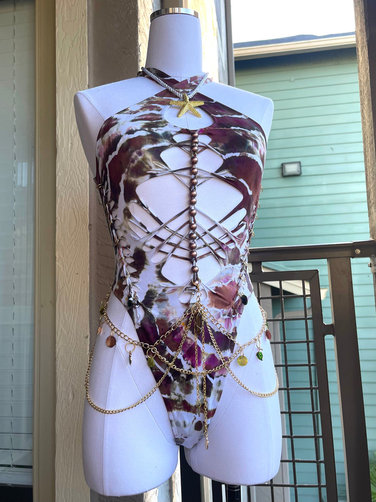 Shiitake Mushroom Geode Bodysuit (ᴍᴀᴅᴇ ᴛᴏ ᴏʀᴅᴇʀ)