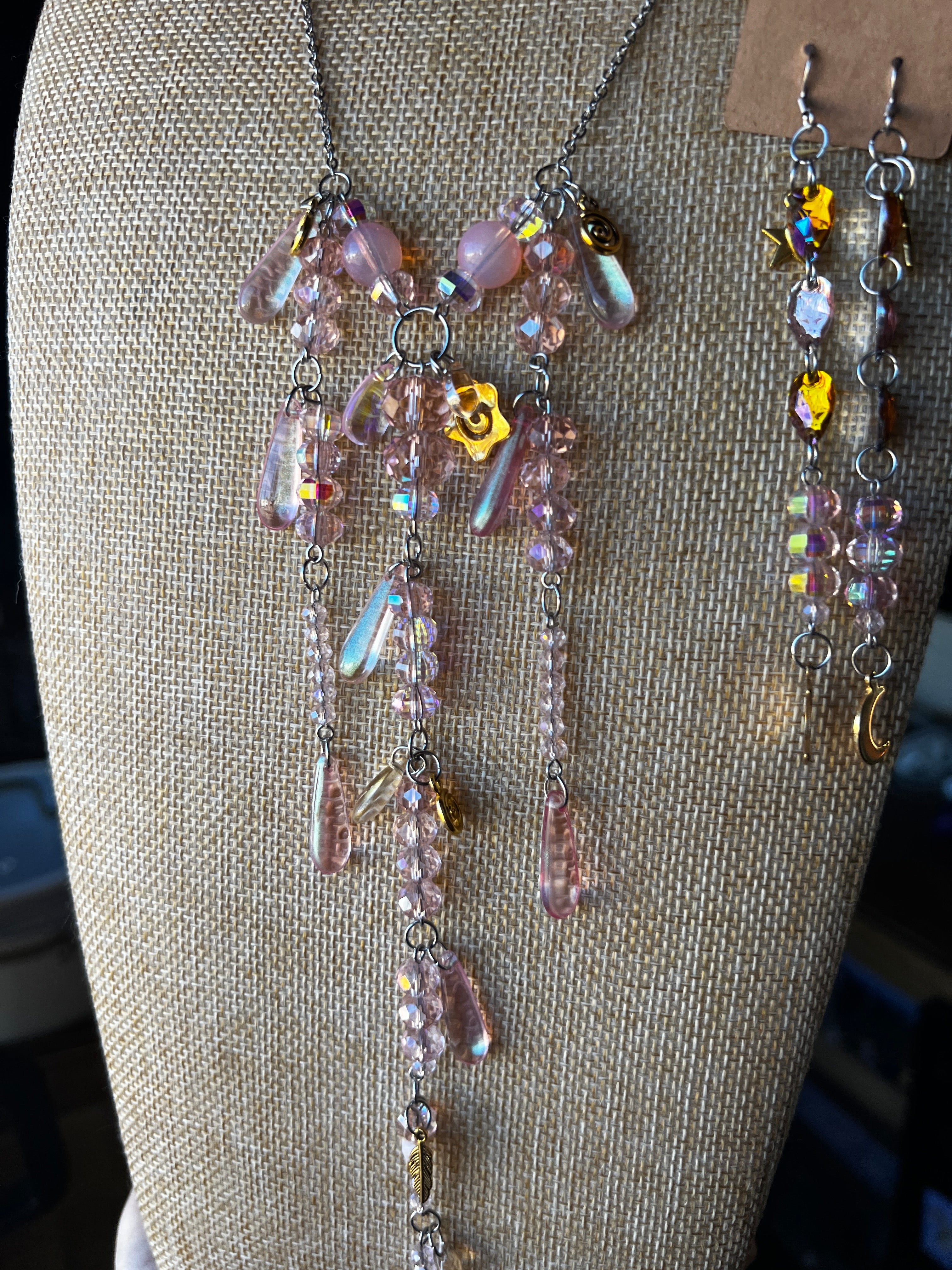 Custom Moon Set - Crystal Third Eye Choker + Drip Chain + Earrings