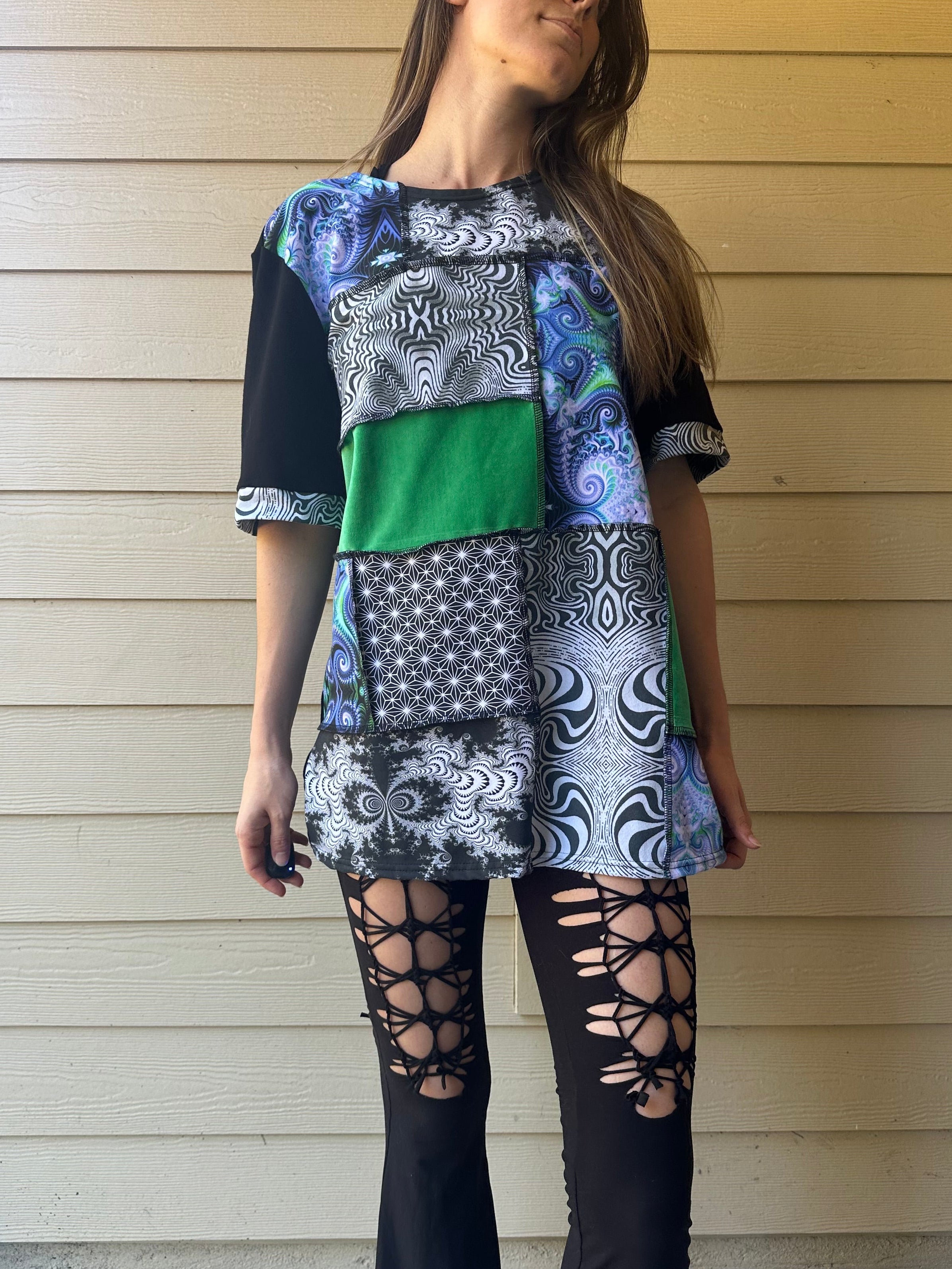 Mire Tipper Patchwork Tee (LG)