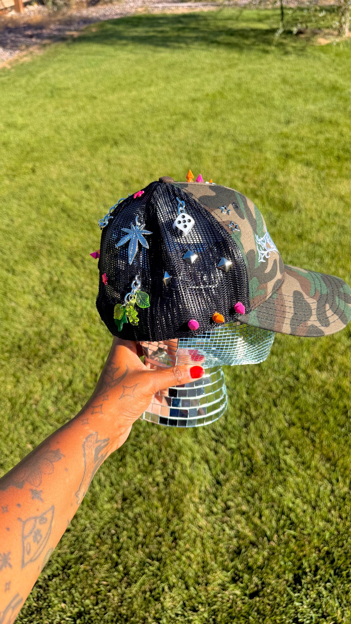1 of 1 Peaked Camo Trucker Hat