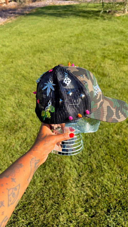 1 of 1 Peaked Camo Trucker Hat