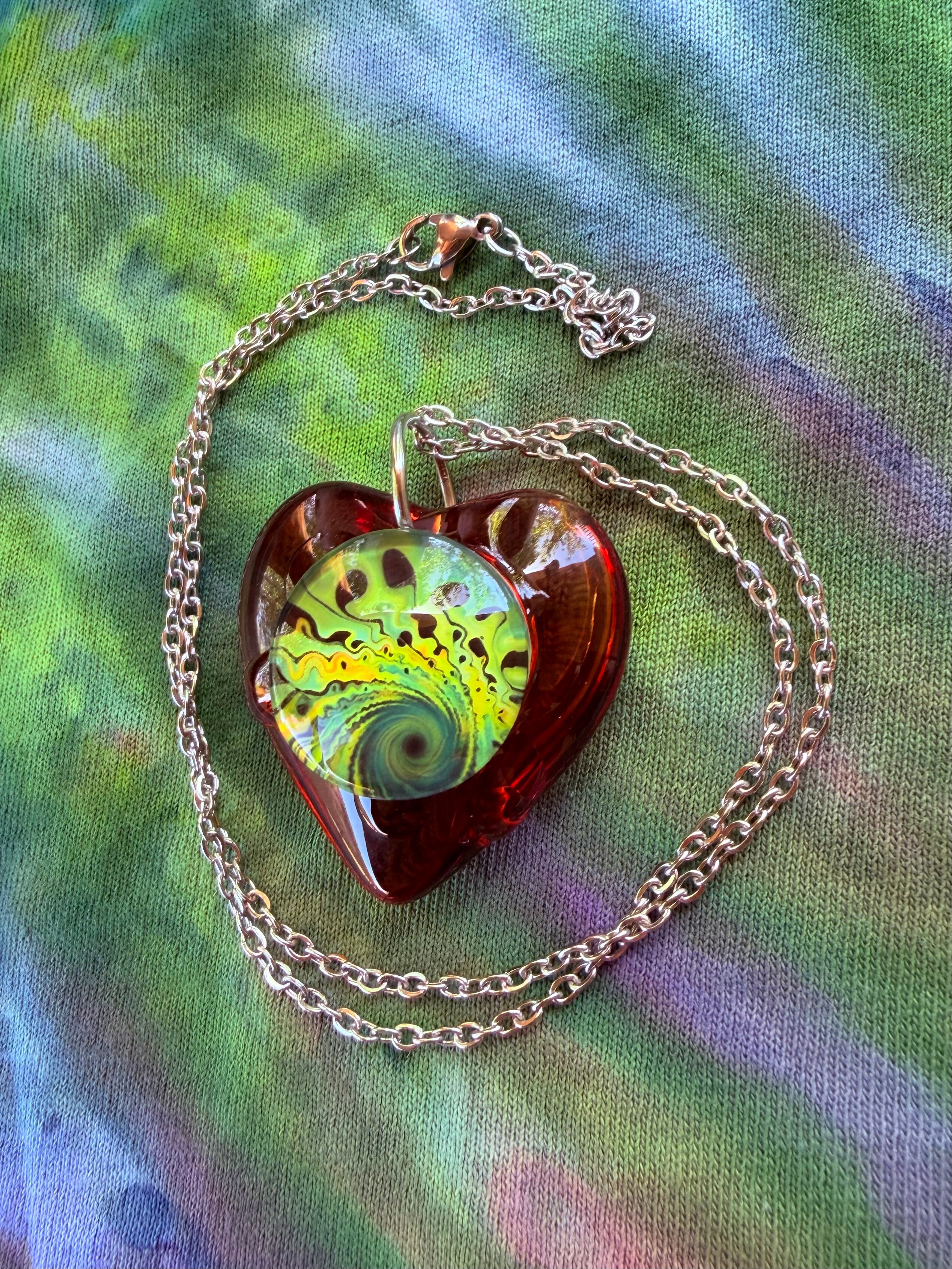 Call of the Mountain - Portal Heart Pendant + 18 inch chain