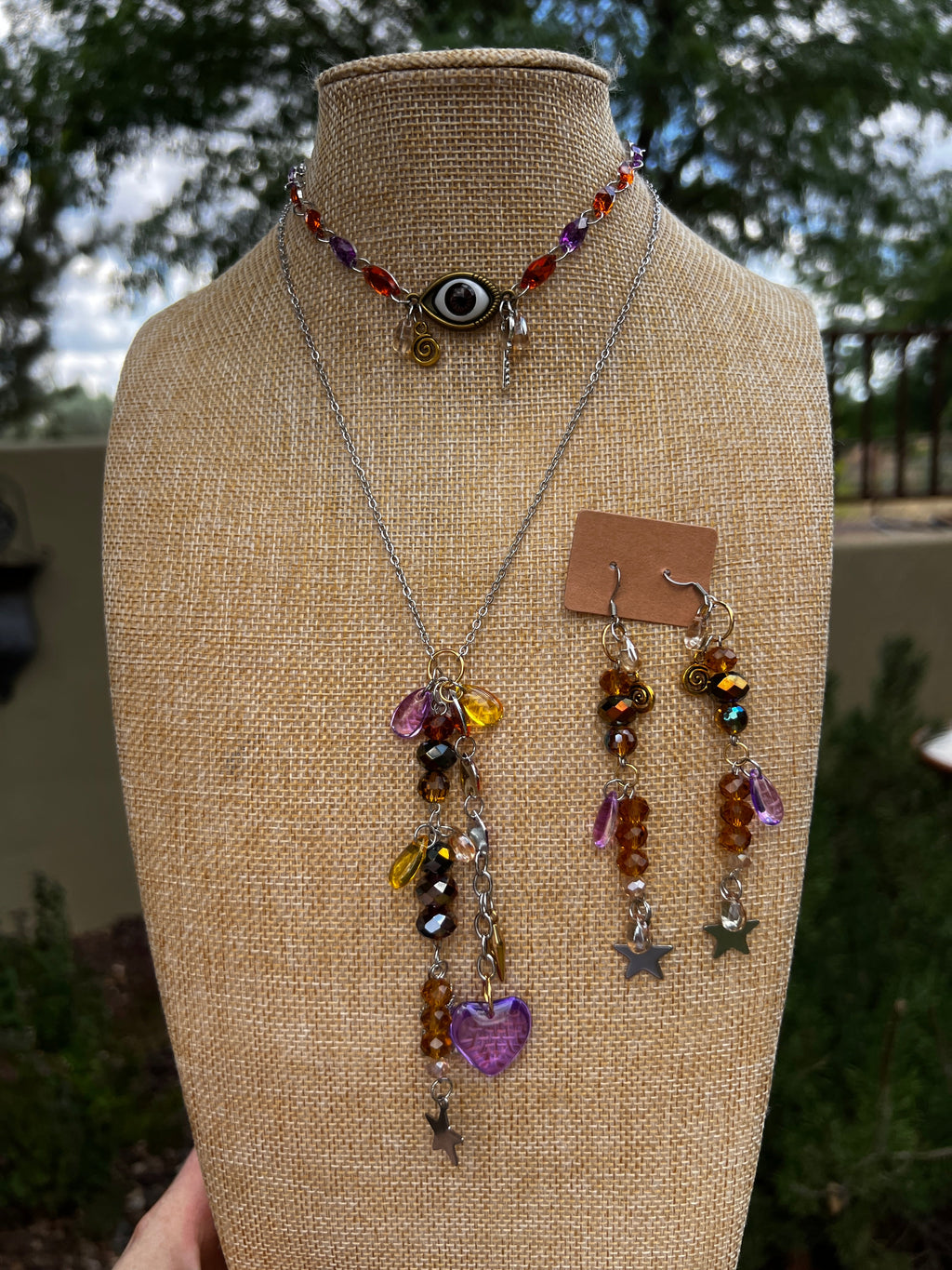 Custom Venus Set - Crystal Third Eye Choker + Drip Chain + Earrings