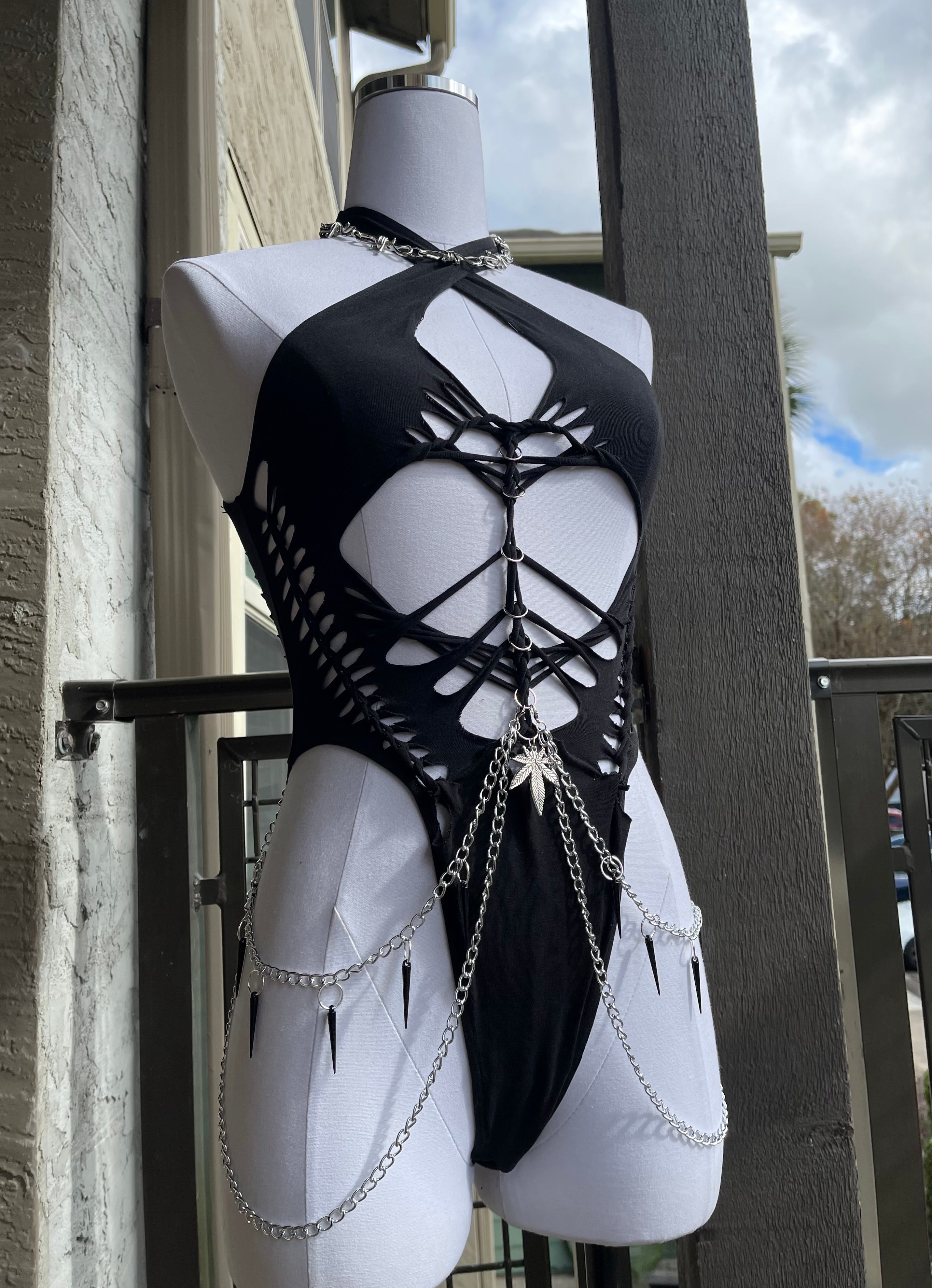 Midnight Ganja Bodysuit (ᴍᴀᴅᴇ ᴛᴏ ᴏʀᴅᴇʀ)