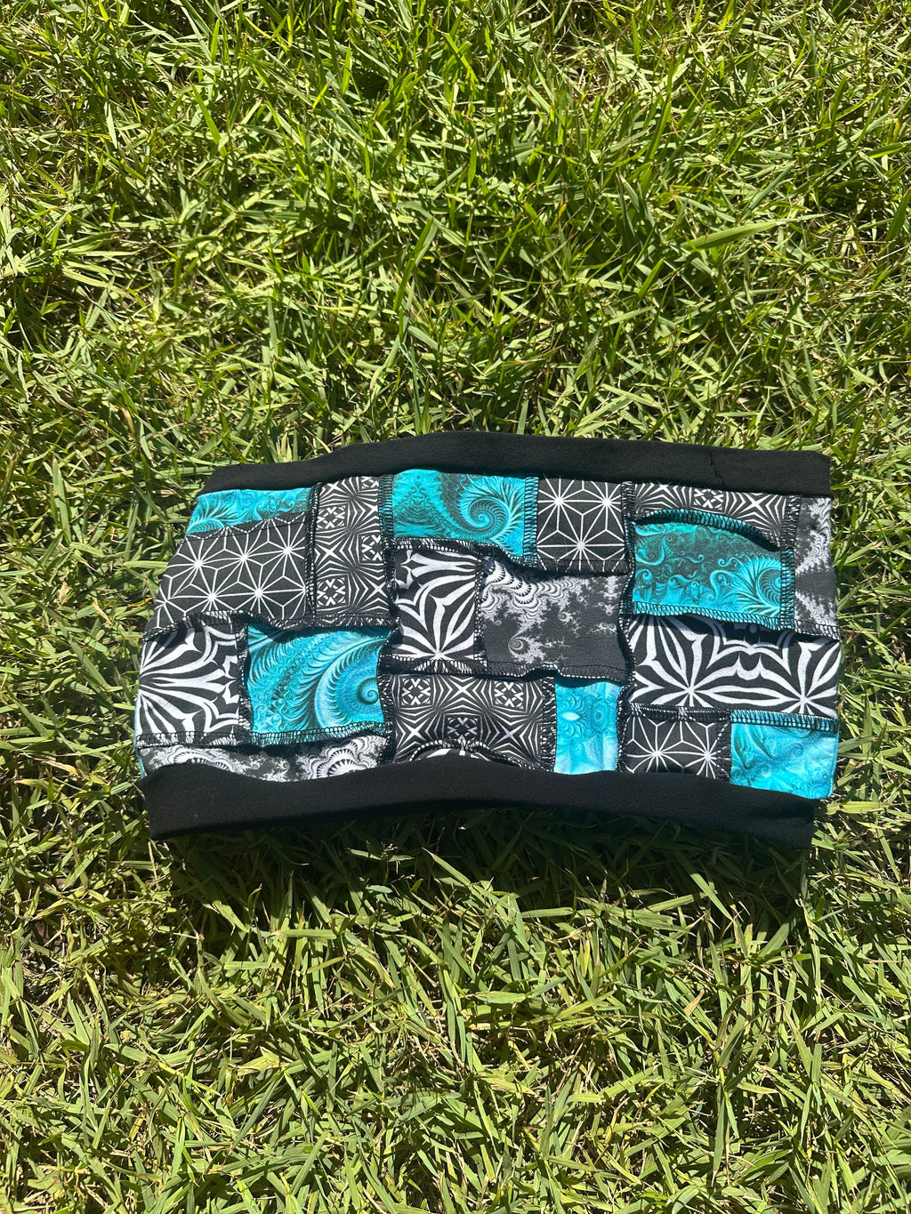 Blue Ice (XL) Patchwork Tube Top