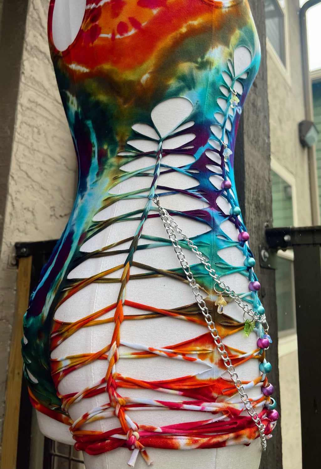 Electric Rainbow Tie Dye Romper (ᴍᴀᴅᴇ ᴛᴏ ᴏʀᴅᴇʀ)