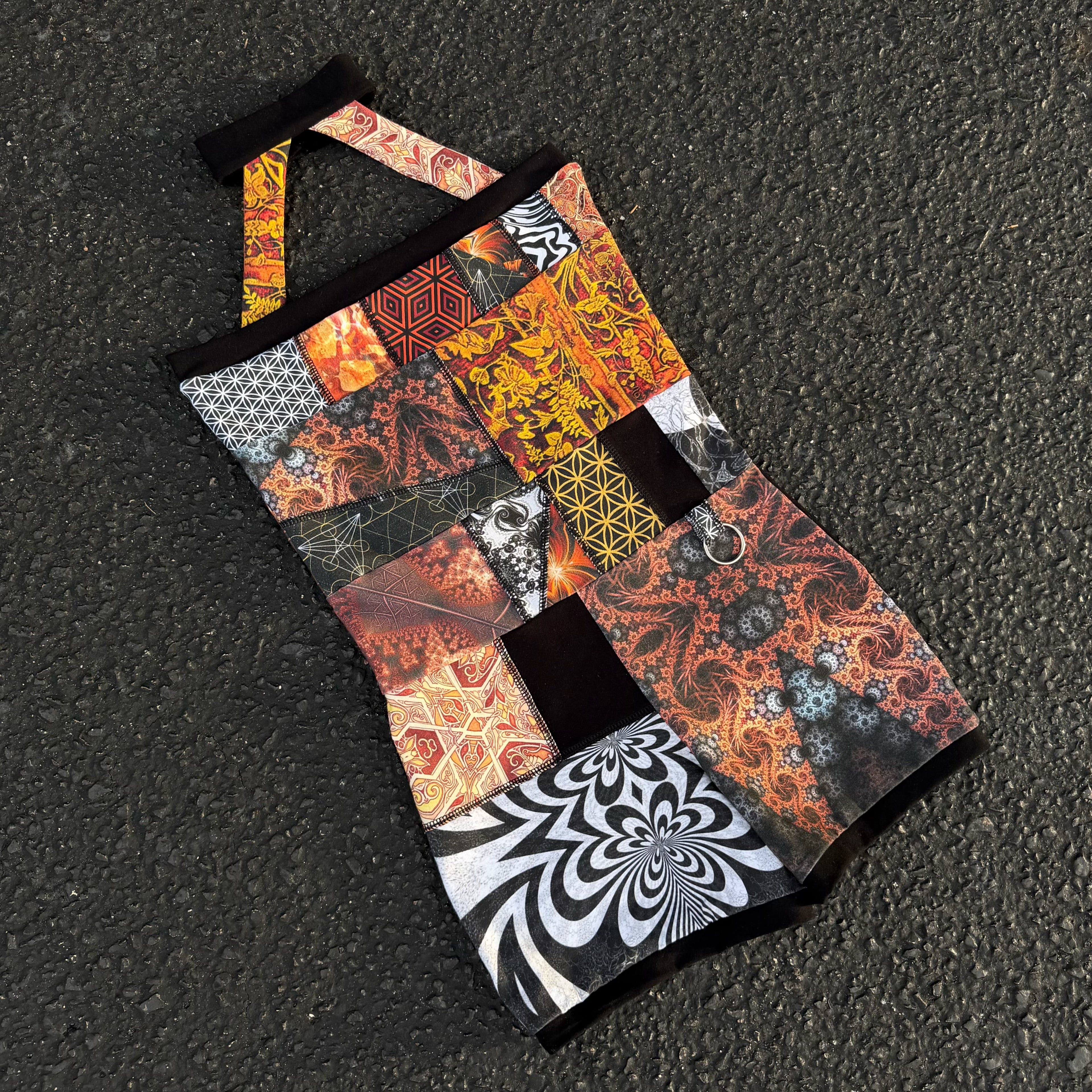 Patchwork Choker Romper S/M