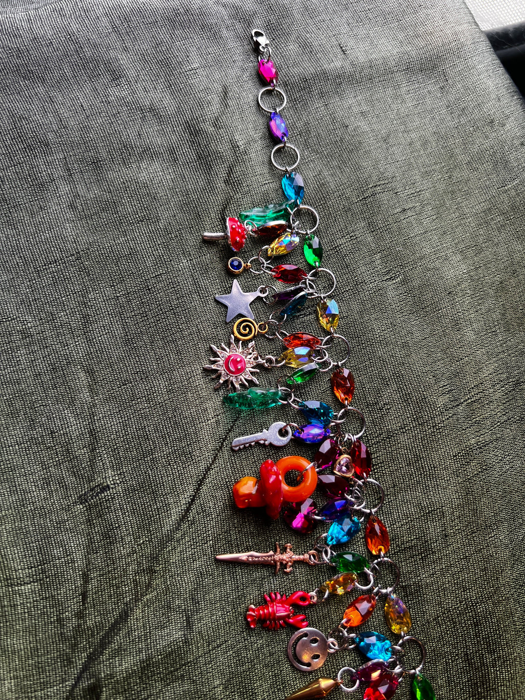 Mushroom Kingdom - Glass Crystal Chandelier Choker
