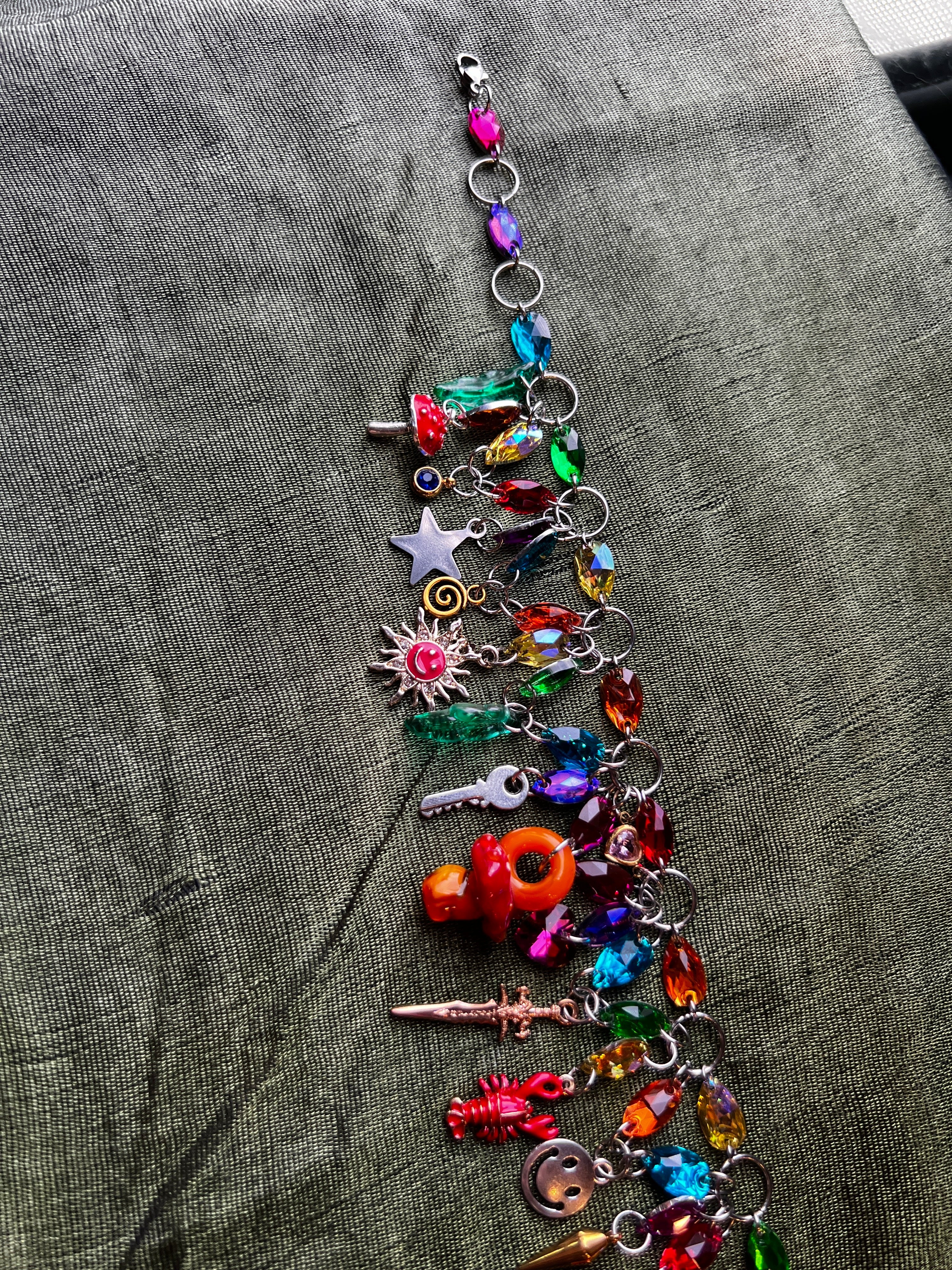Mushroom Kingdom - Glass Crystal Chandelier Choker