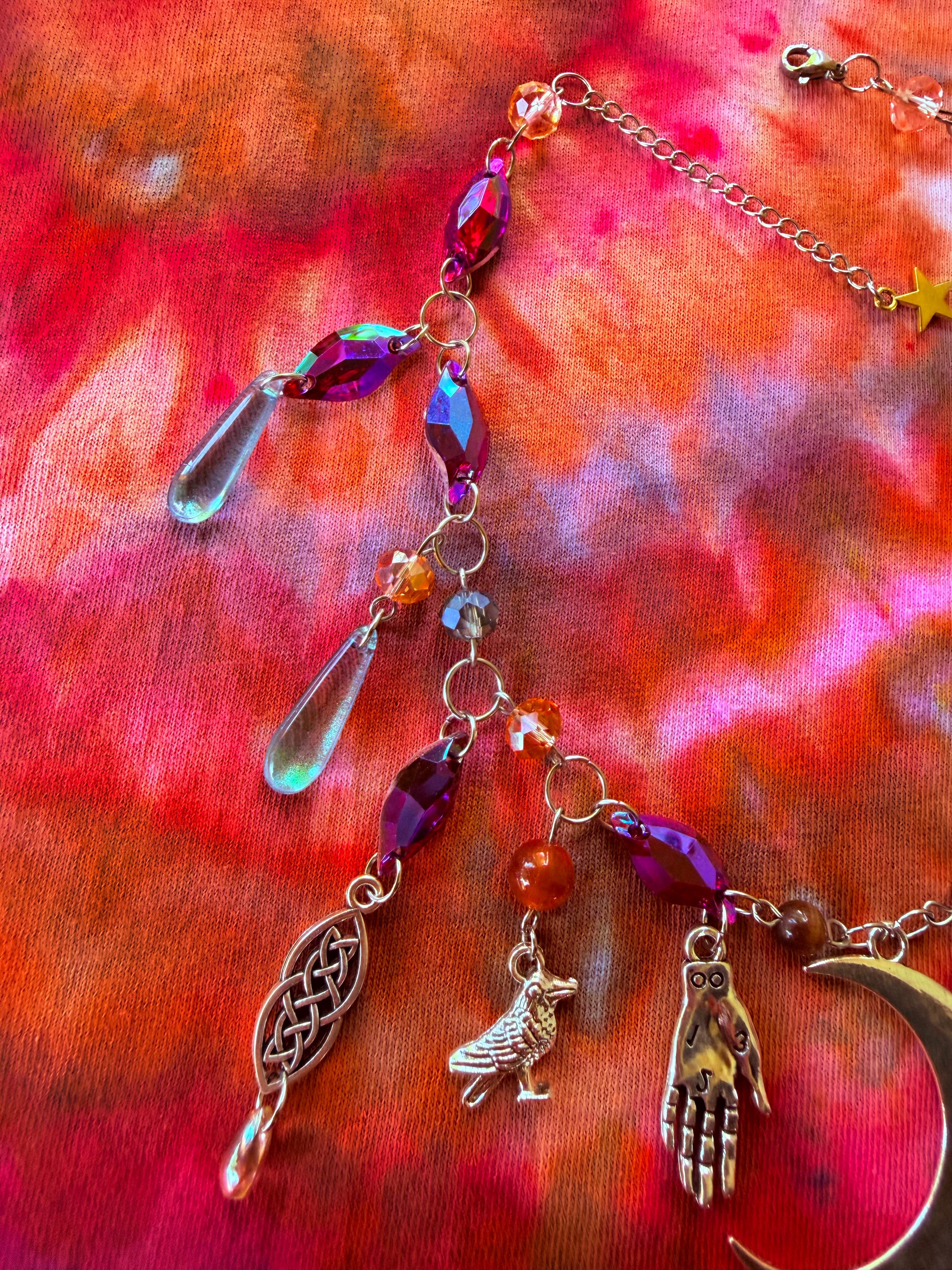 Blood Moon - Resin Crystal Charm Choker