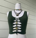 Olive Braided Tank Top (ᴍᴀᴅᴇ ᴛᴏ ᴏʀᴅᴇʀ)