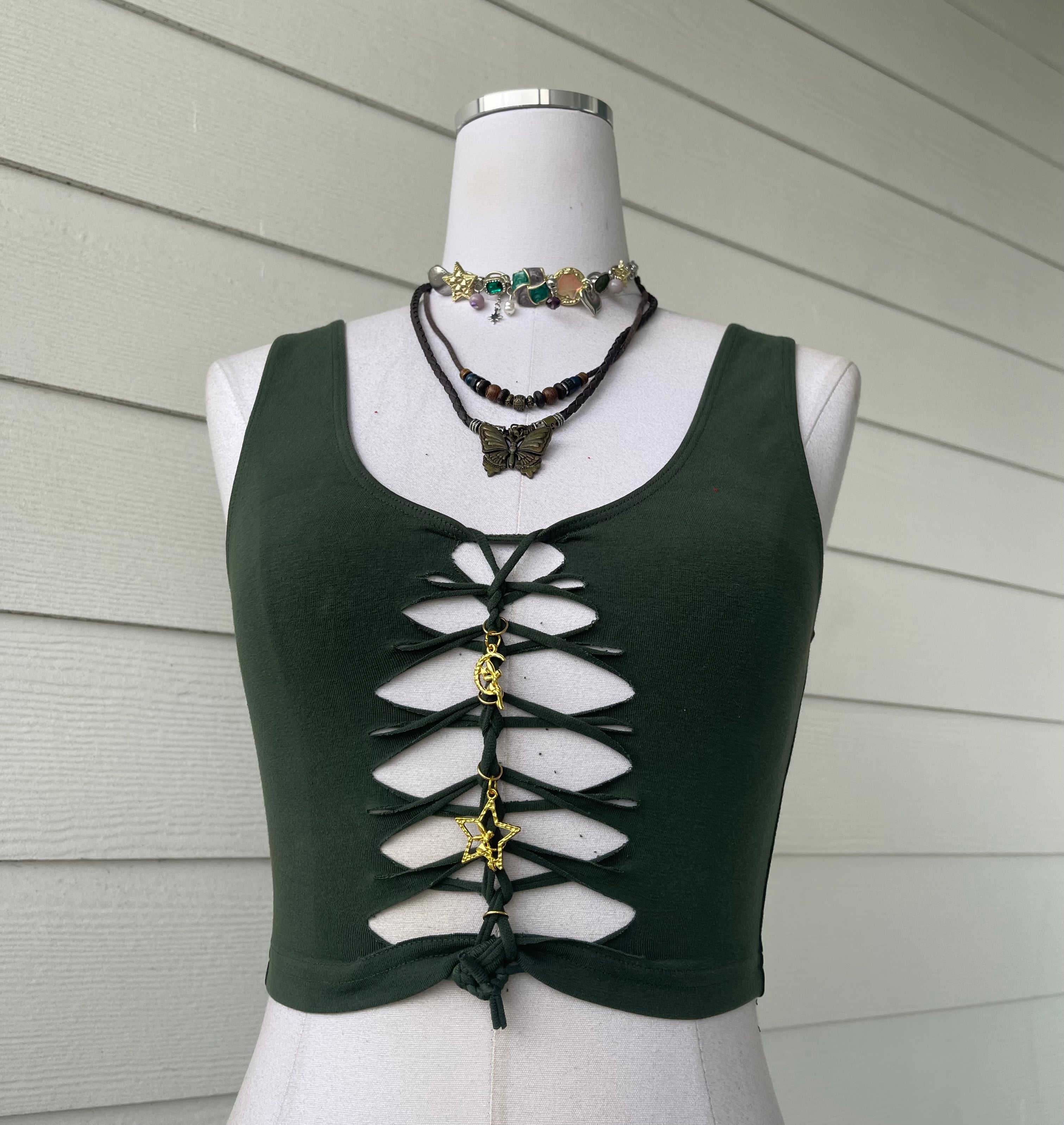 Olive Braided Tank Top (ᴍᴀᴅᴇ ᴛᴏ ᴏʀᴅᴇʀ)