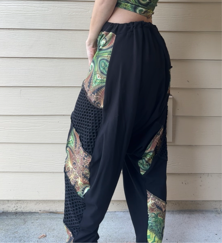 MTO Mesh Patchwork Harems