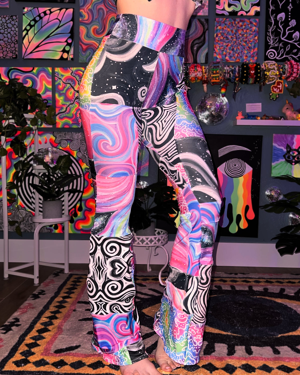 (READY TO SHIP) Patchwork Yoga Pants- Sizes: S, M, L