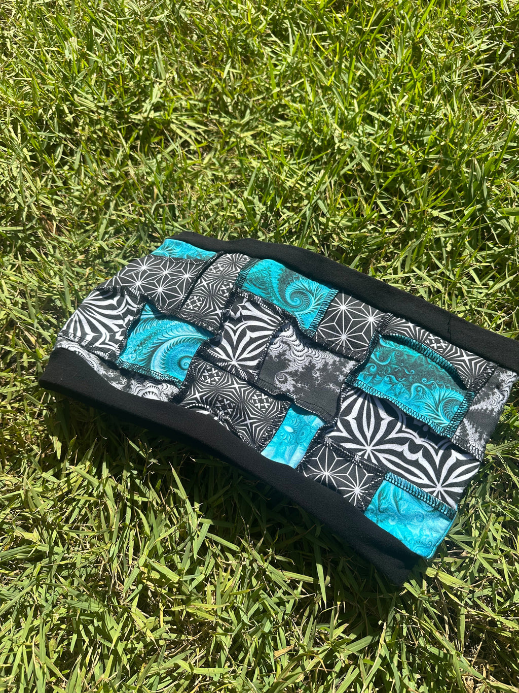 Blue Ice (XL) Patchwork Tube Top