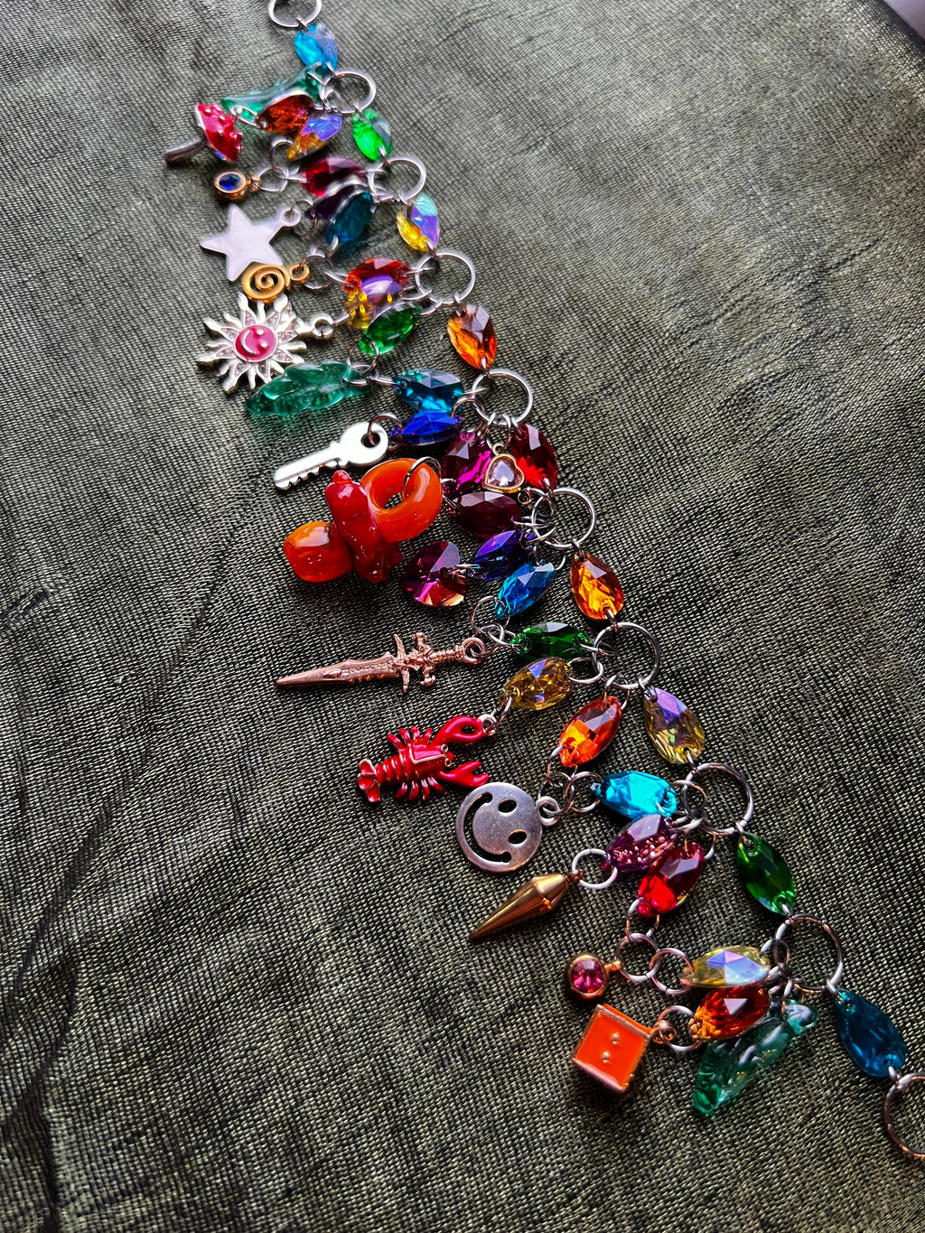 Mushroom Kingdom - Glass Crystal Chandelier Choker